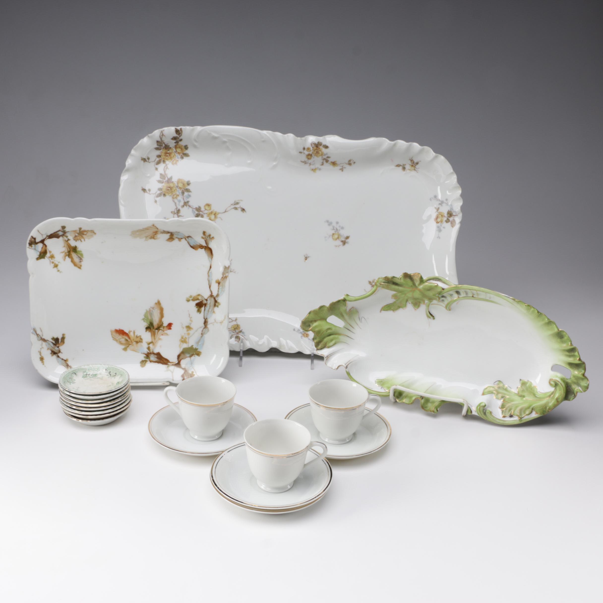 Porcelain Serveware and Demitasse Set featuring Haviland
