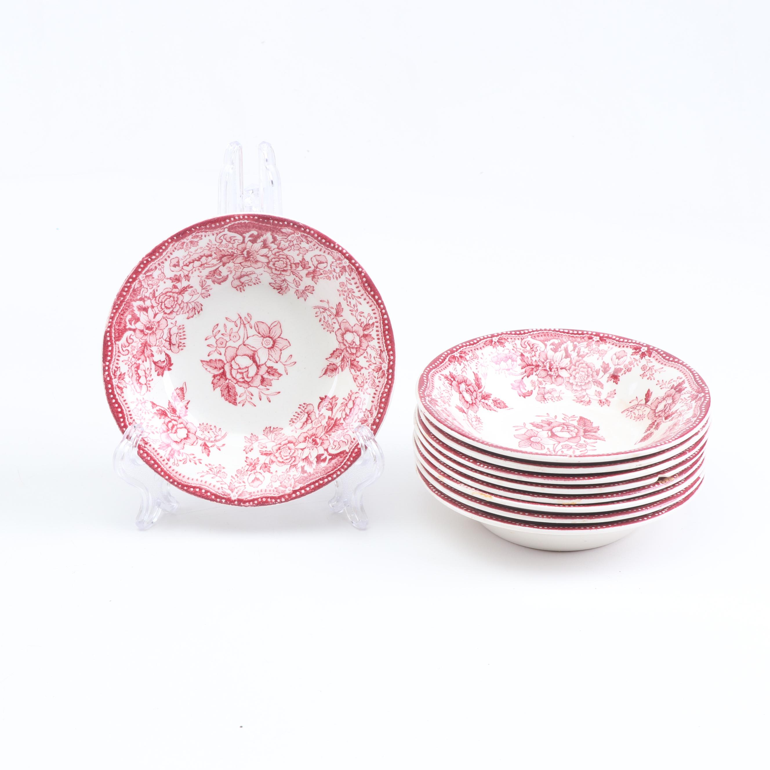 Alfred Meakin "Tonquin" Pink Staffordshire Ironstone Dinnerware