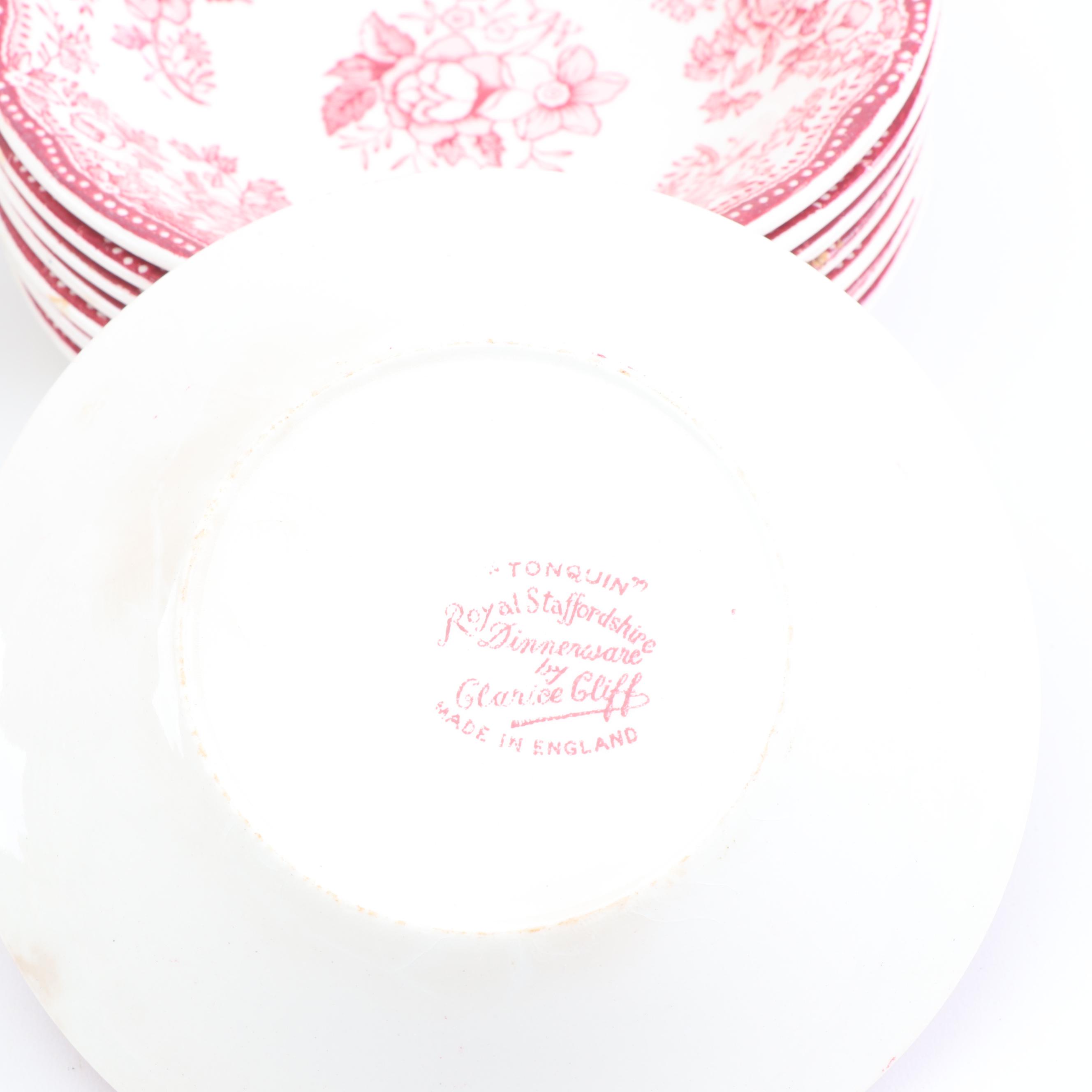 Alfred Meakin "Tonquin" Pink Staffordshire Ironstone Dinnerware