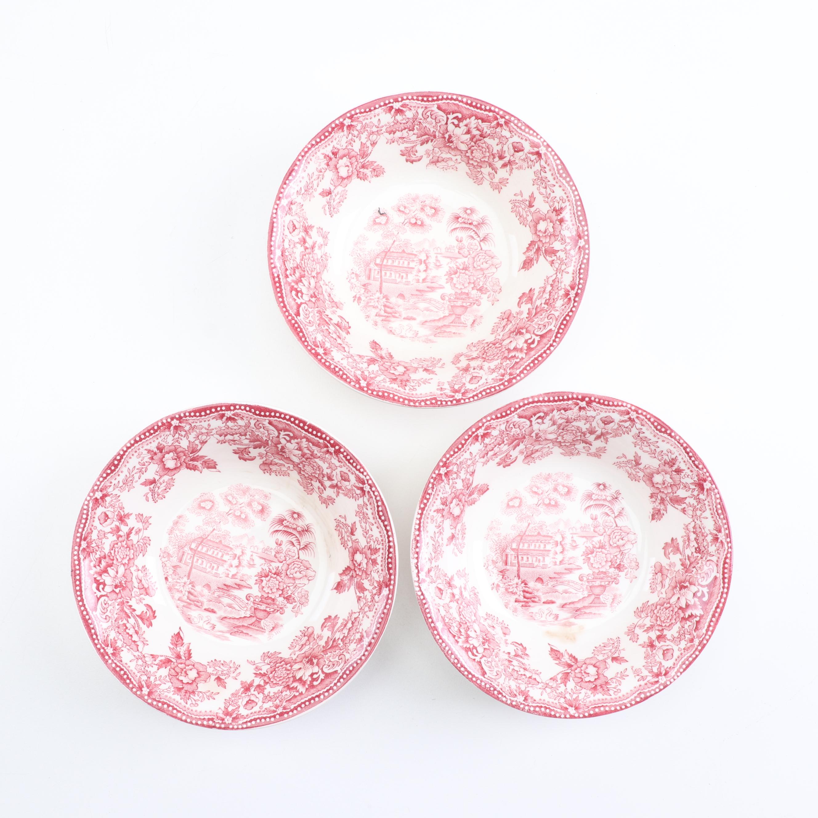 Alfred Meakin "Tonquin" Pink Staffordshire Ironstone Dinnerware