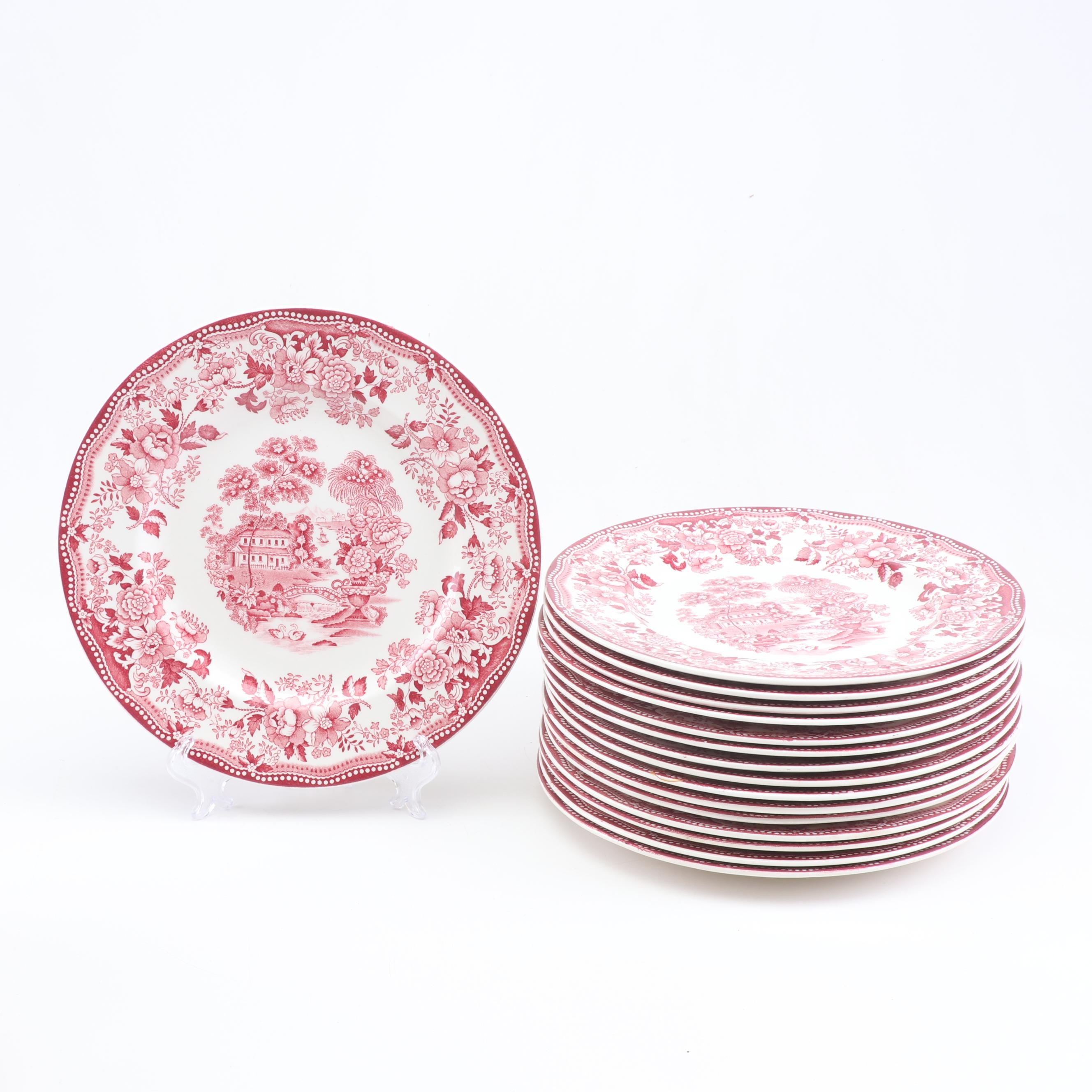 Alfred Meakin "Tonquin" Pink Staffordshire Ironstone Dinnerware
