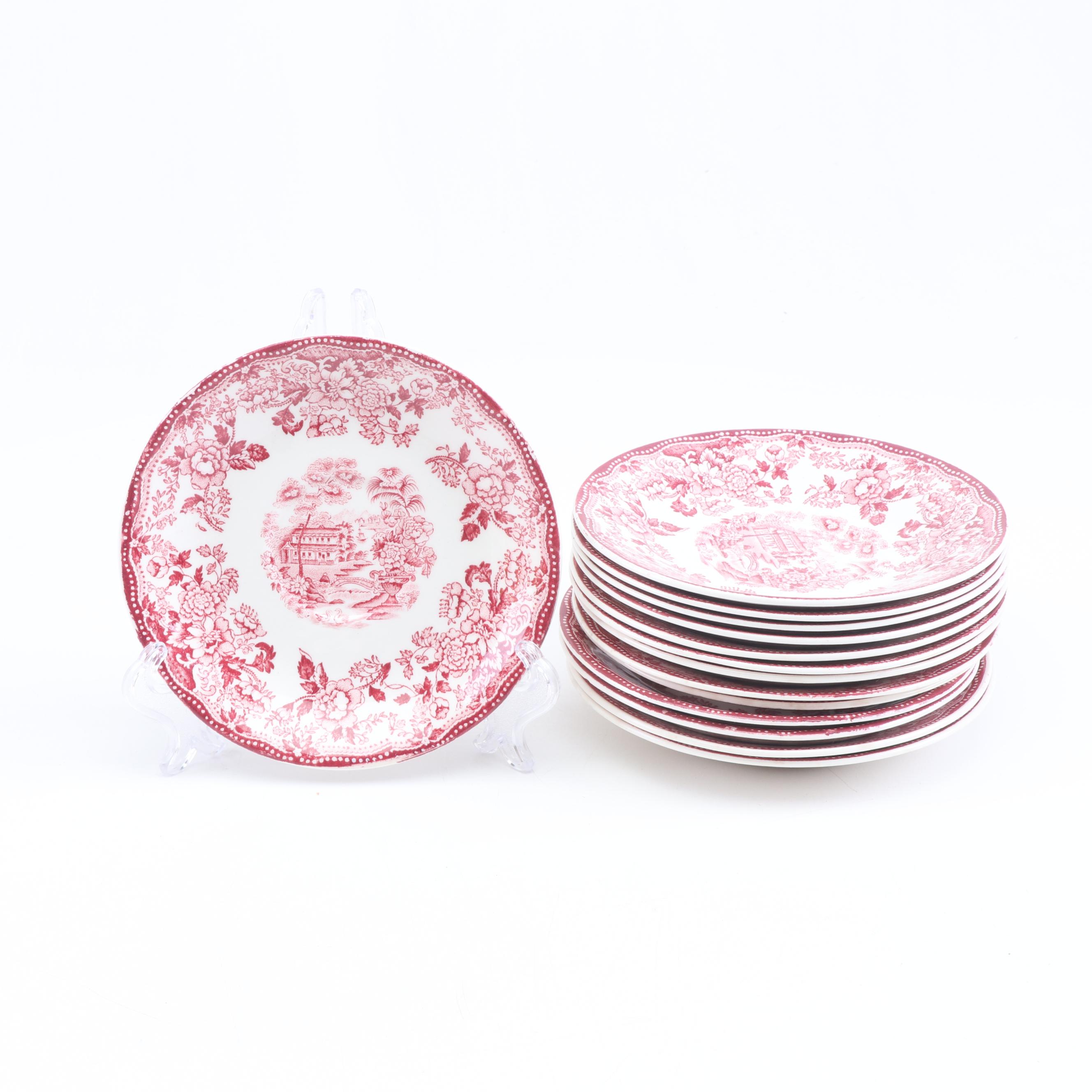 Alfred Meakin "Tonquin" Pink Staffordshire Ironstone Dinnerware
