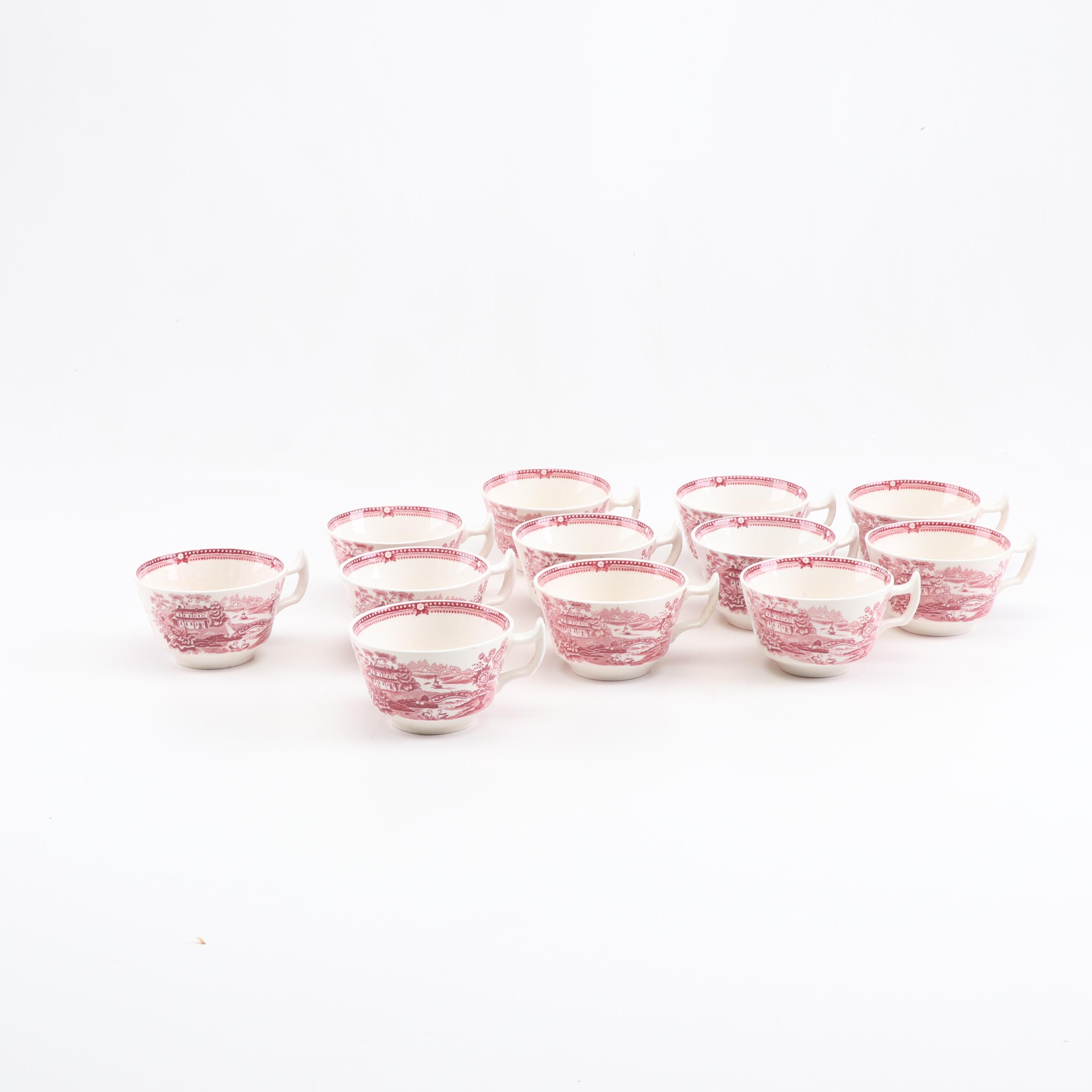 Alfred Meakin "Tonquin" Pink Staffordshire Ironstone Dinnerware