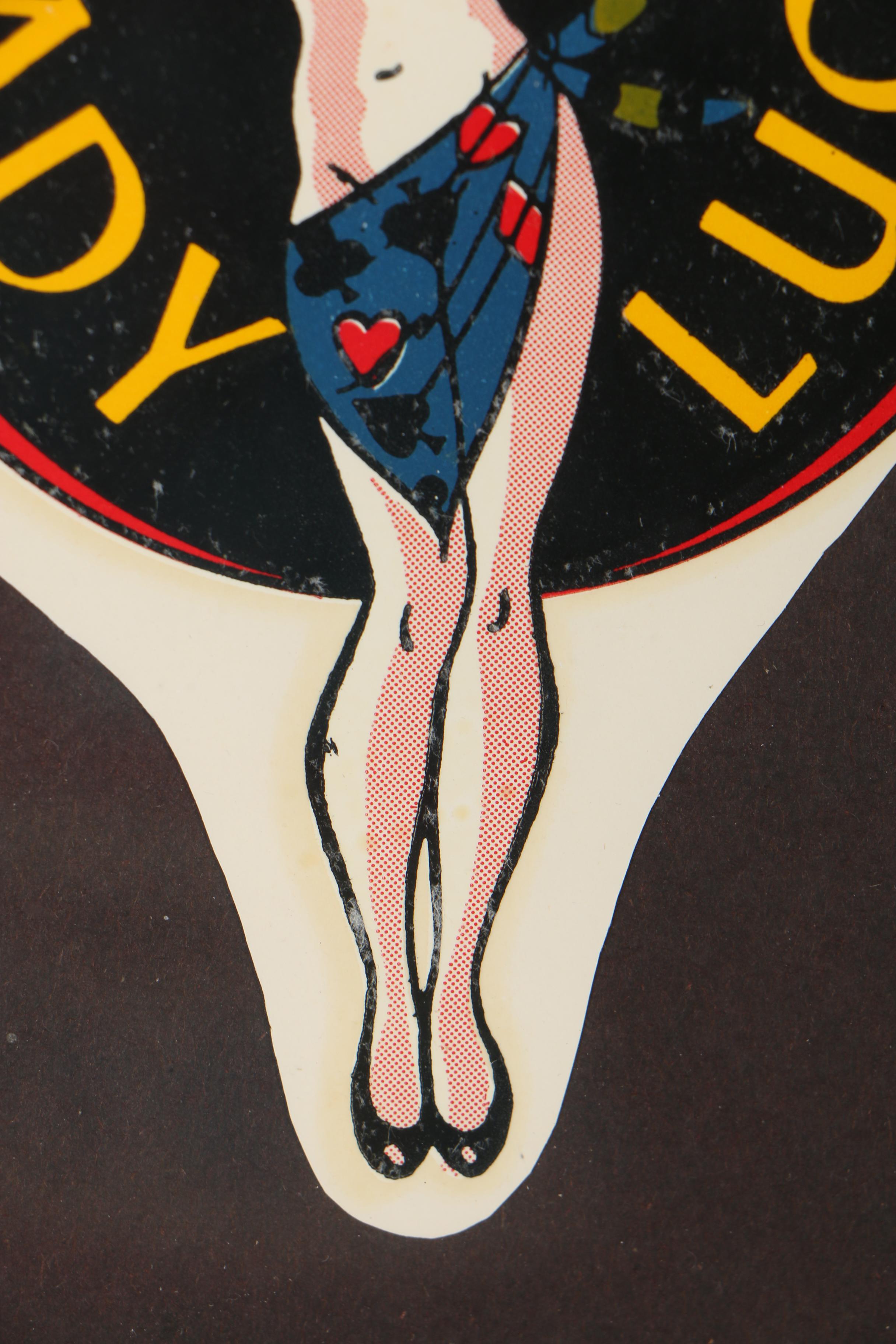 Lady Luck Water Slide Decal, Mid 20th Century