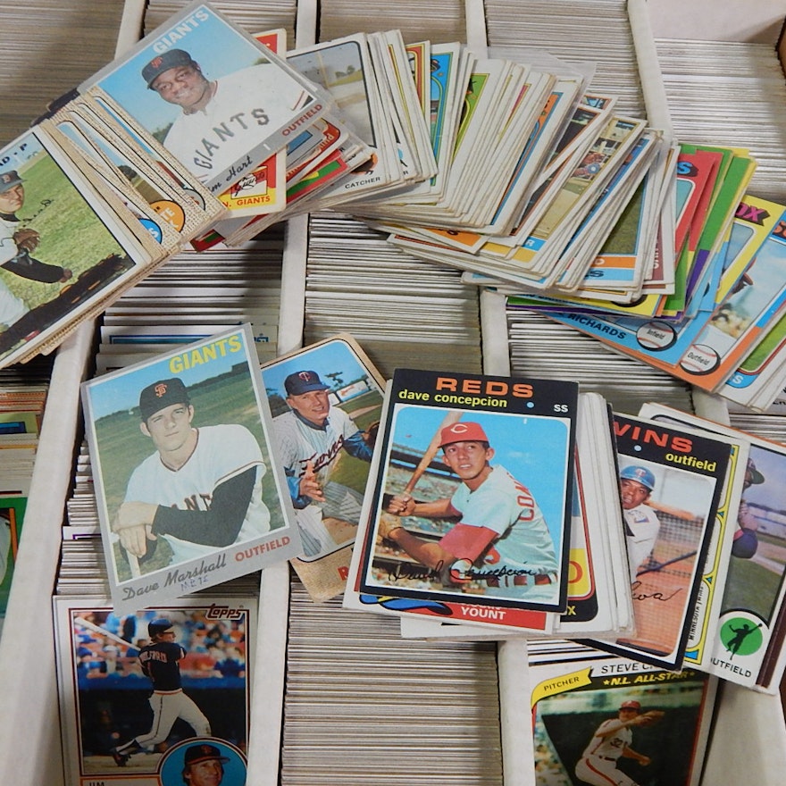 Topps Baseball Cards, 1960s to 1990