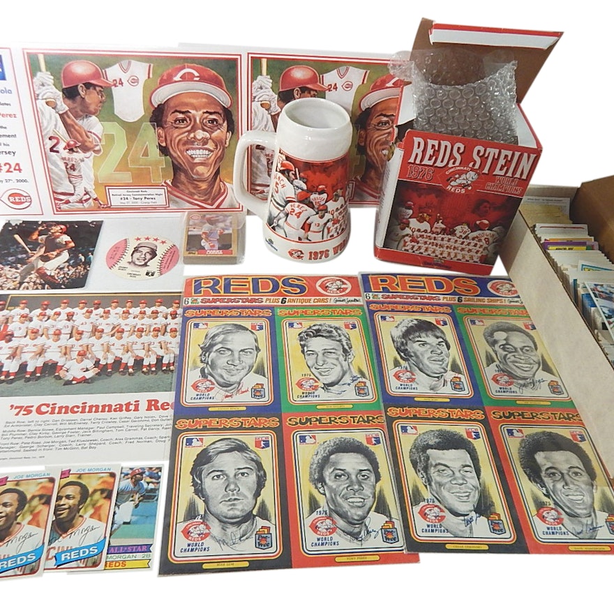 Cincinnati Reds Baseball Card Collection and Memorabilia