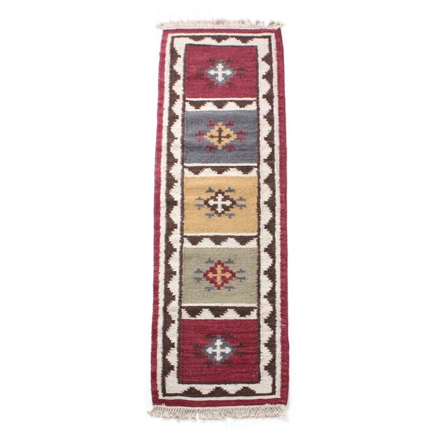 Handwoven Indo-Turkish Kilim Rug