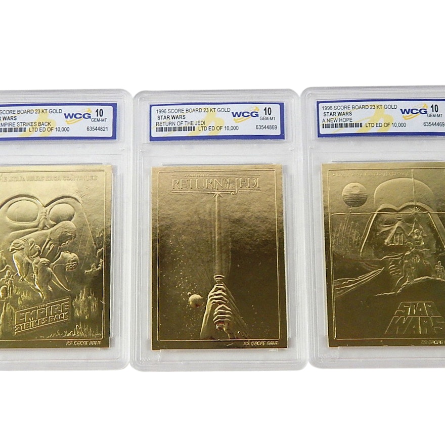 WCG GEM-MT 10 1996 Score Board "Star Wars" 23KT Gold Cards