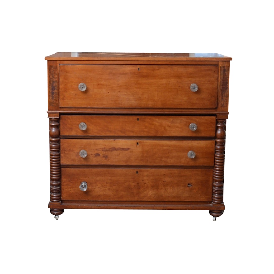 American Empire Maple Chest of Drawers, Circa 1840