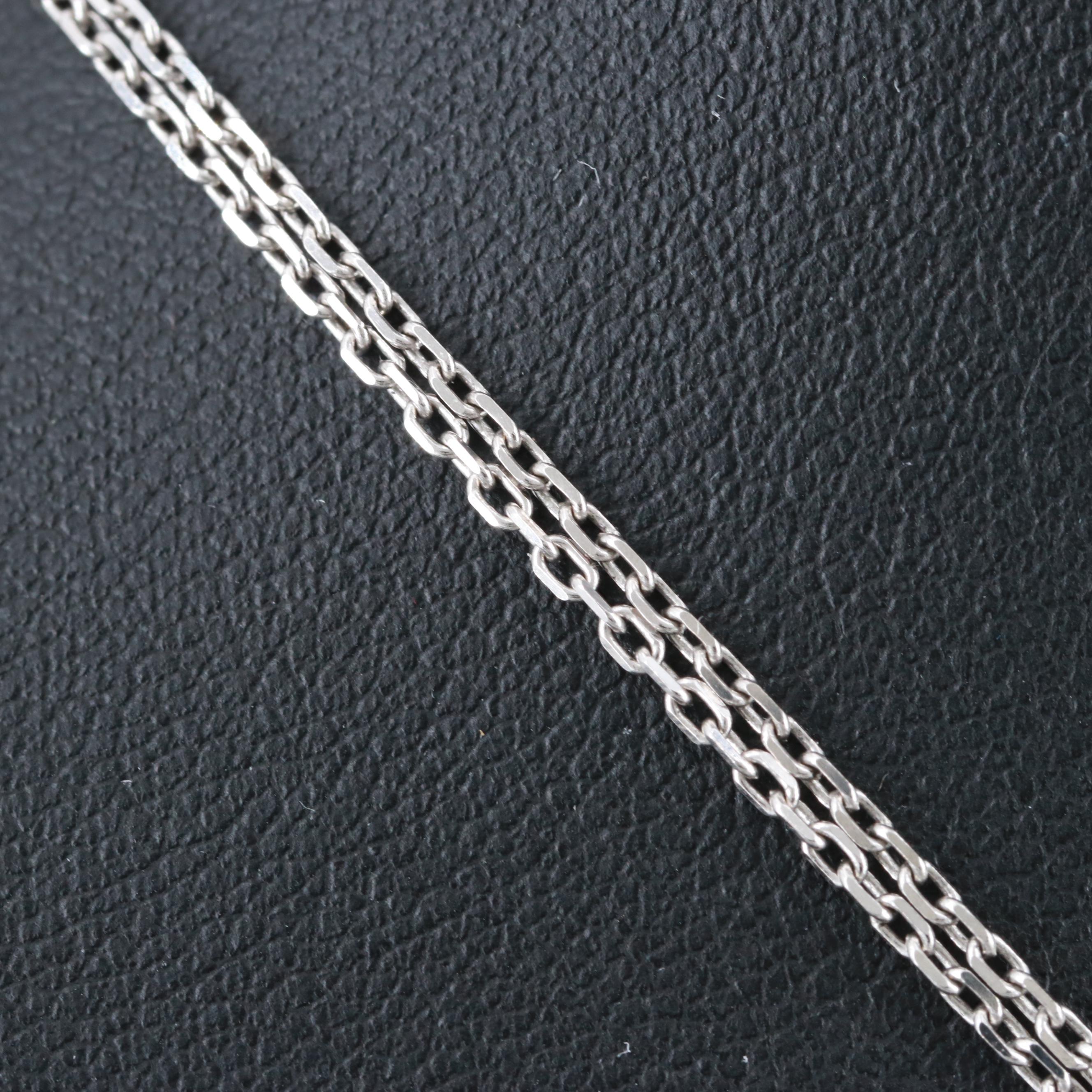 Piero Milano 18K White Gold 1.29 CTW Diamond Double Strand Necklace