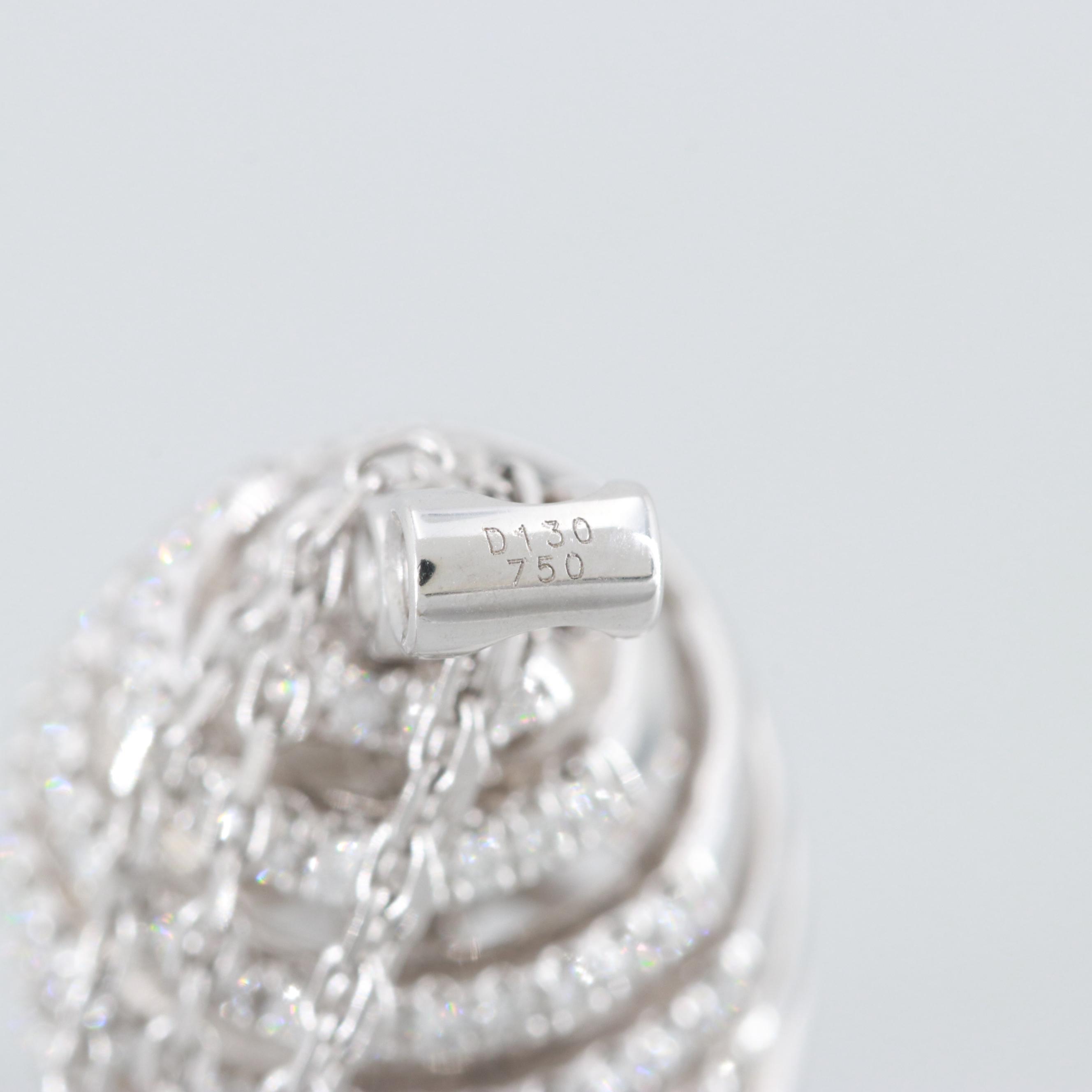 Piero Milano 18K White Gold 1.29 CTW Diamond Double Strand Necklace