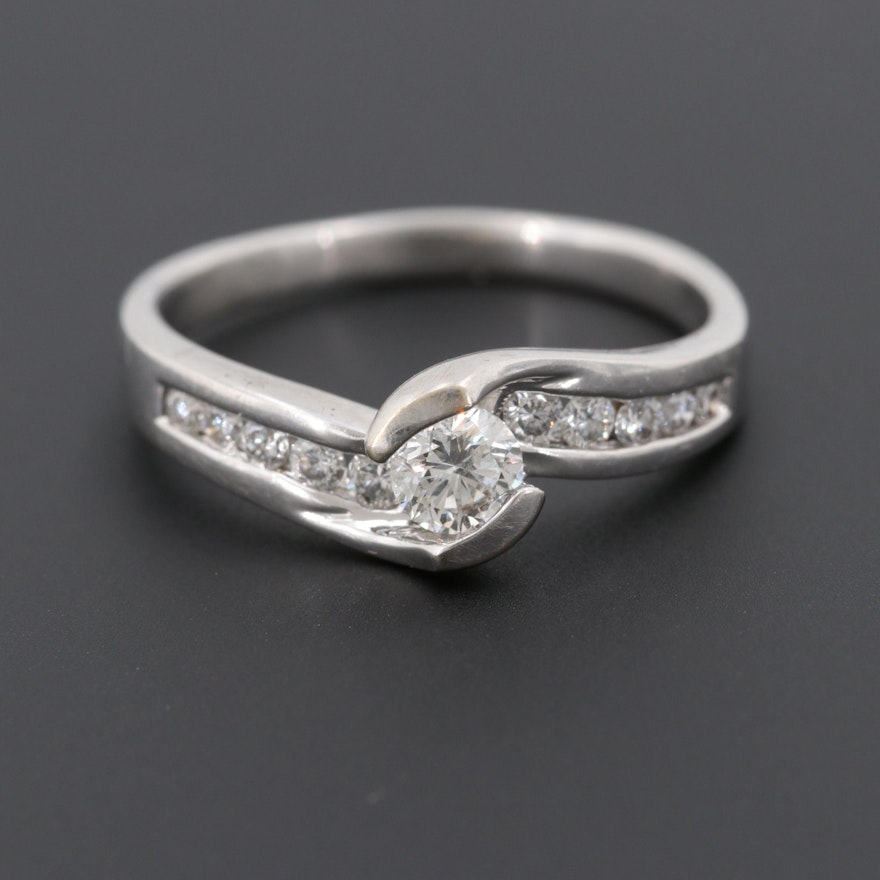 14K White Gold Diamond Ring