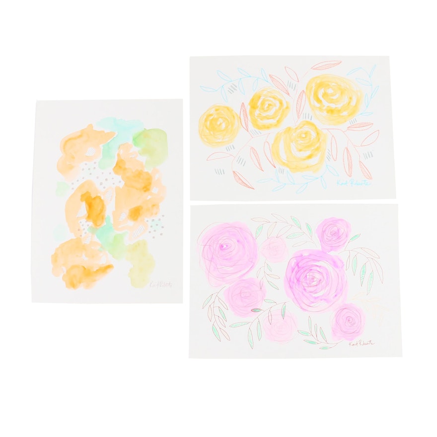 Kait Roberts Floral Watercolor Paintings