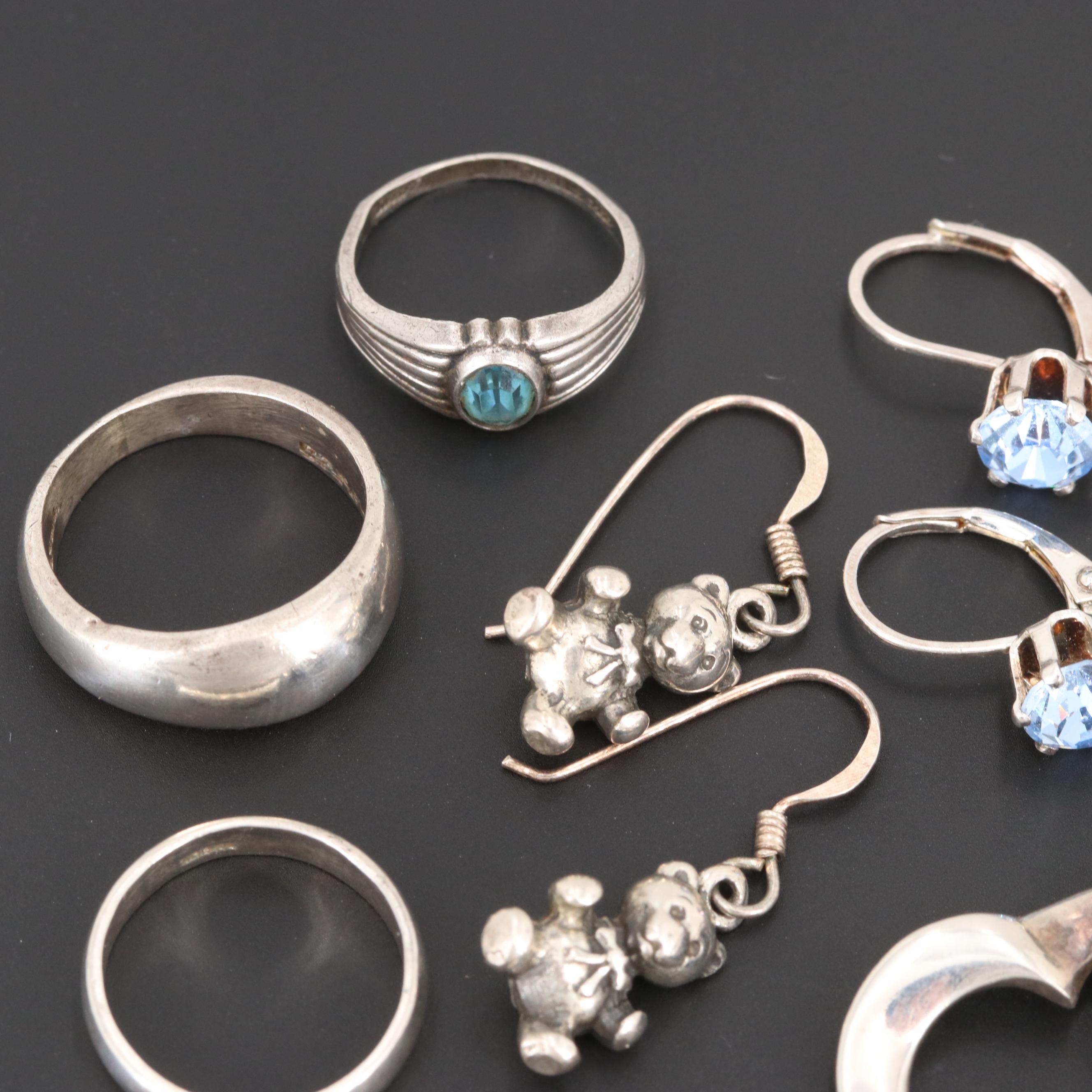 Sterling Silver Jewelry with Turquoise, Kyanite and Garnet