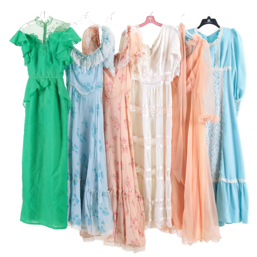 Dresses Including Miss Elliette California, 1970s Vintage