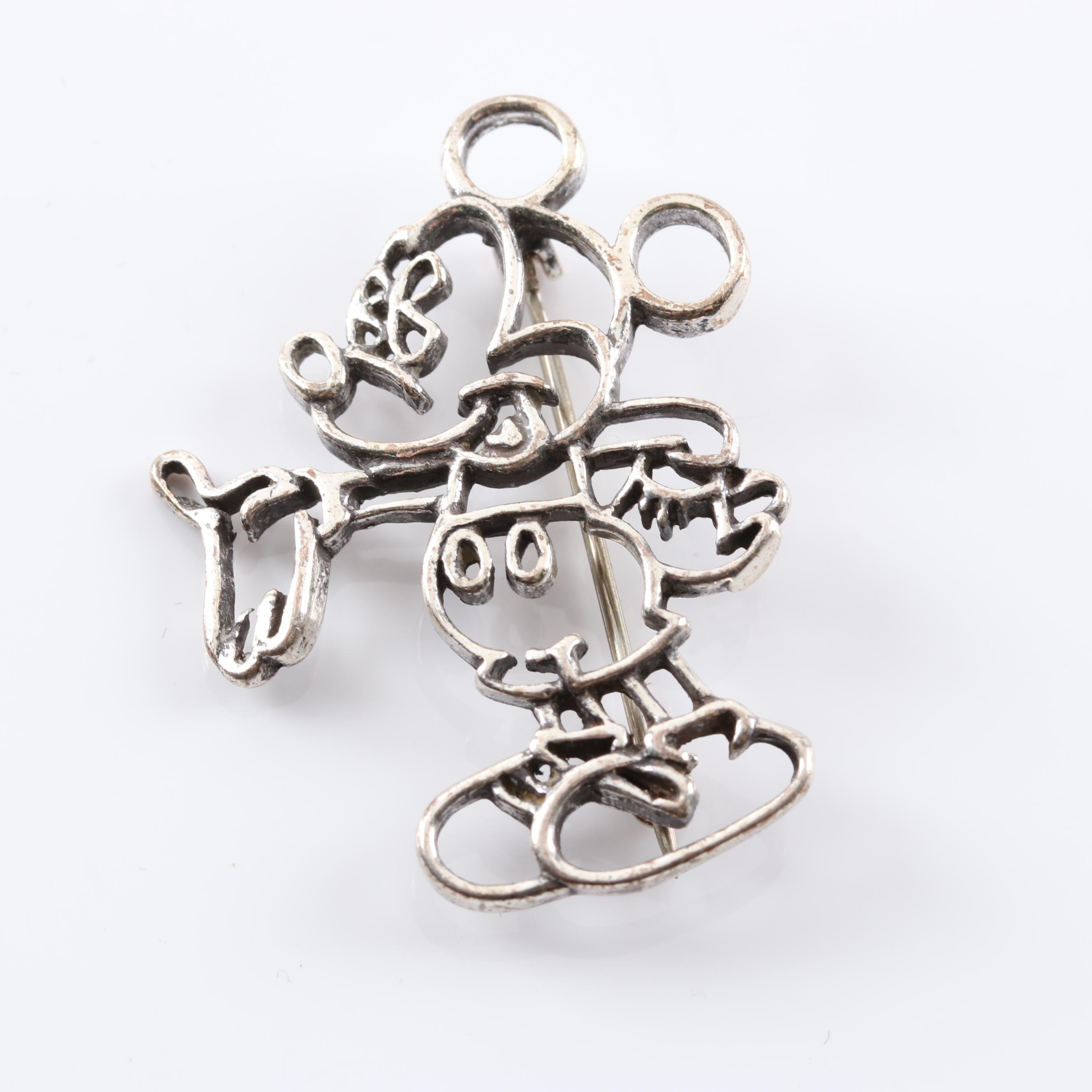 Sterling Silver Mickey Mouse Pin and Costume Pirates of the Caribbean Pin