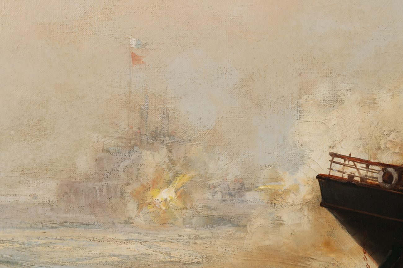 Montague J. Dawson Oil Painting "The Q-Ship Mary Mitchell"