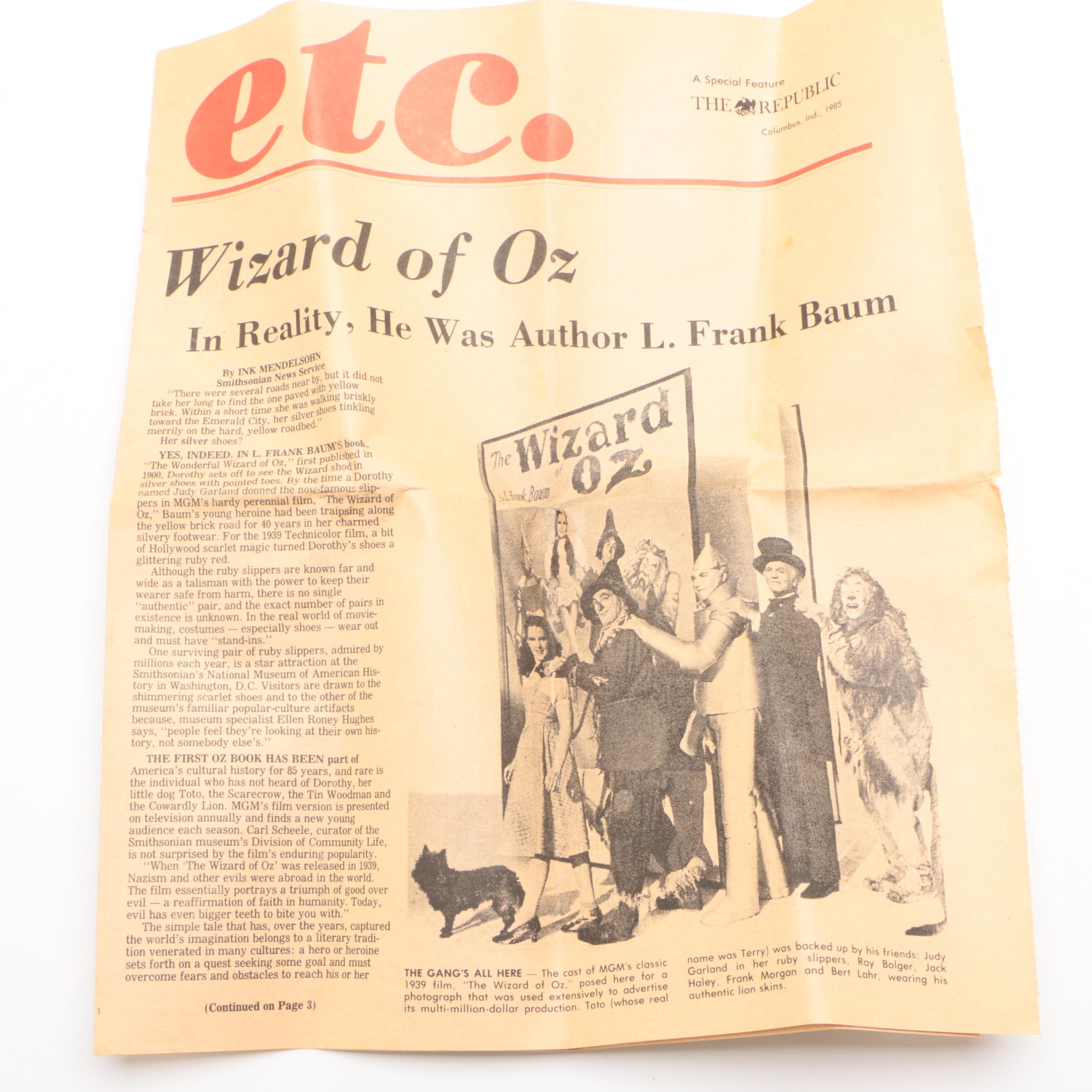 Mego "Wizard of Oz" Dolls and Accessories, 1970s