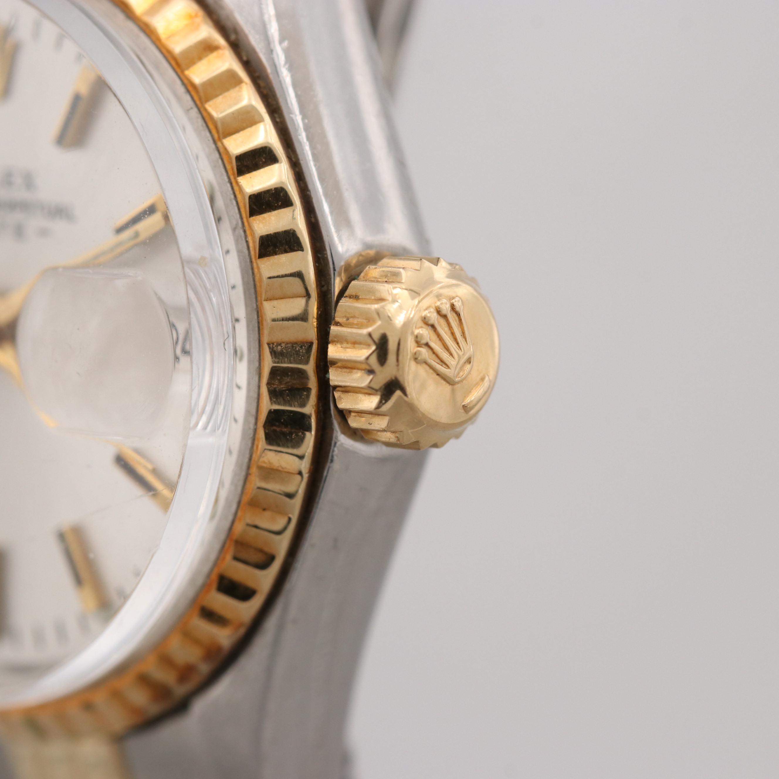 Rolex Oyster Perpetual Date Stainless Steel and Gold Automatic Watch, 1971