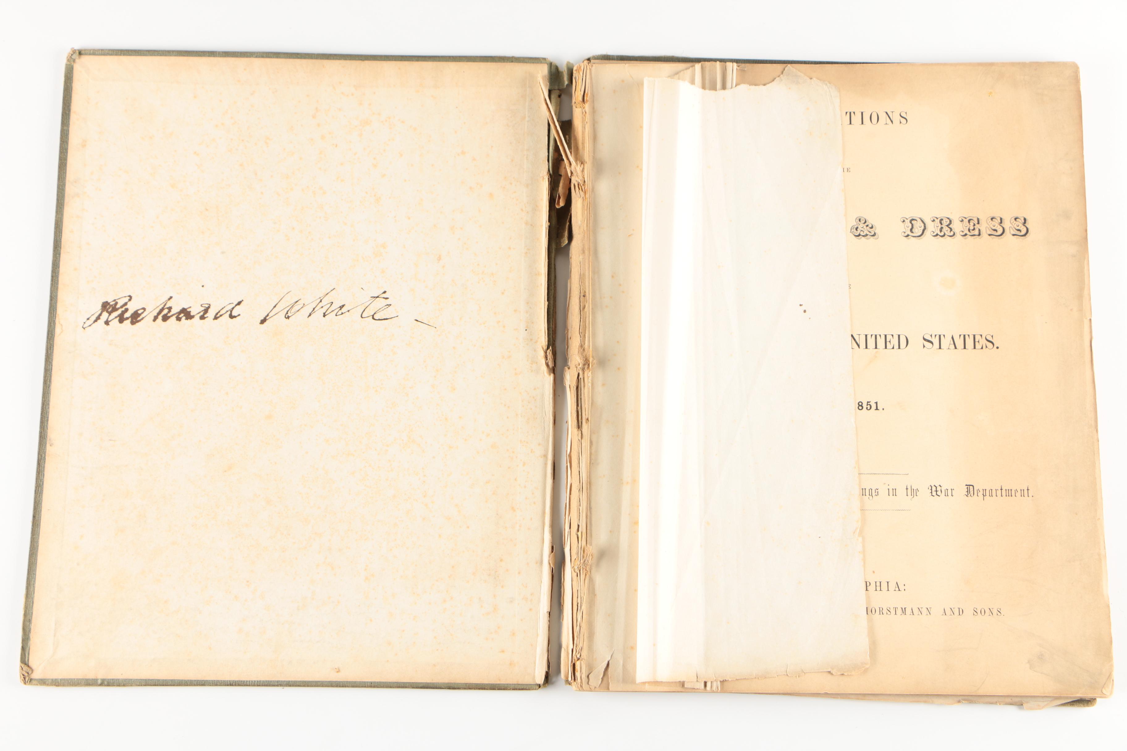 1851 "Regulations for the Uniforms & Dress of the Army of the United States"