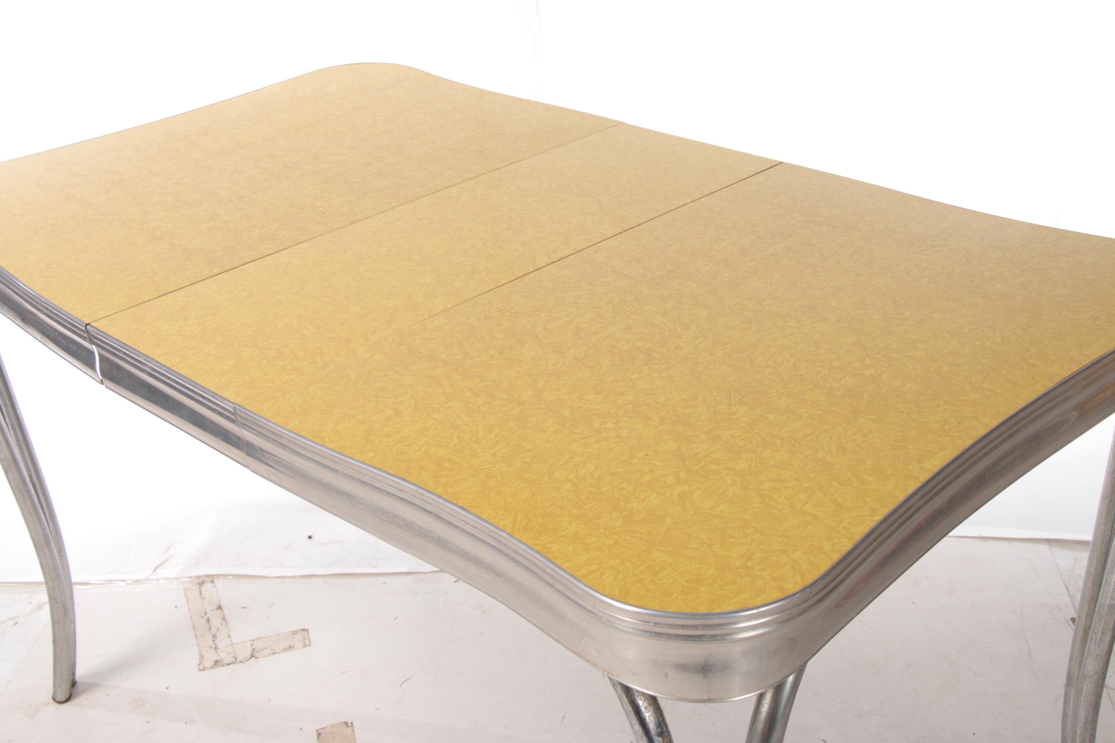 Mid Century Modern Daystrom Metal and Laminate Kitchen Table and Chairs