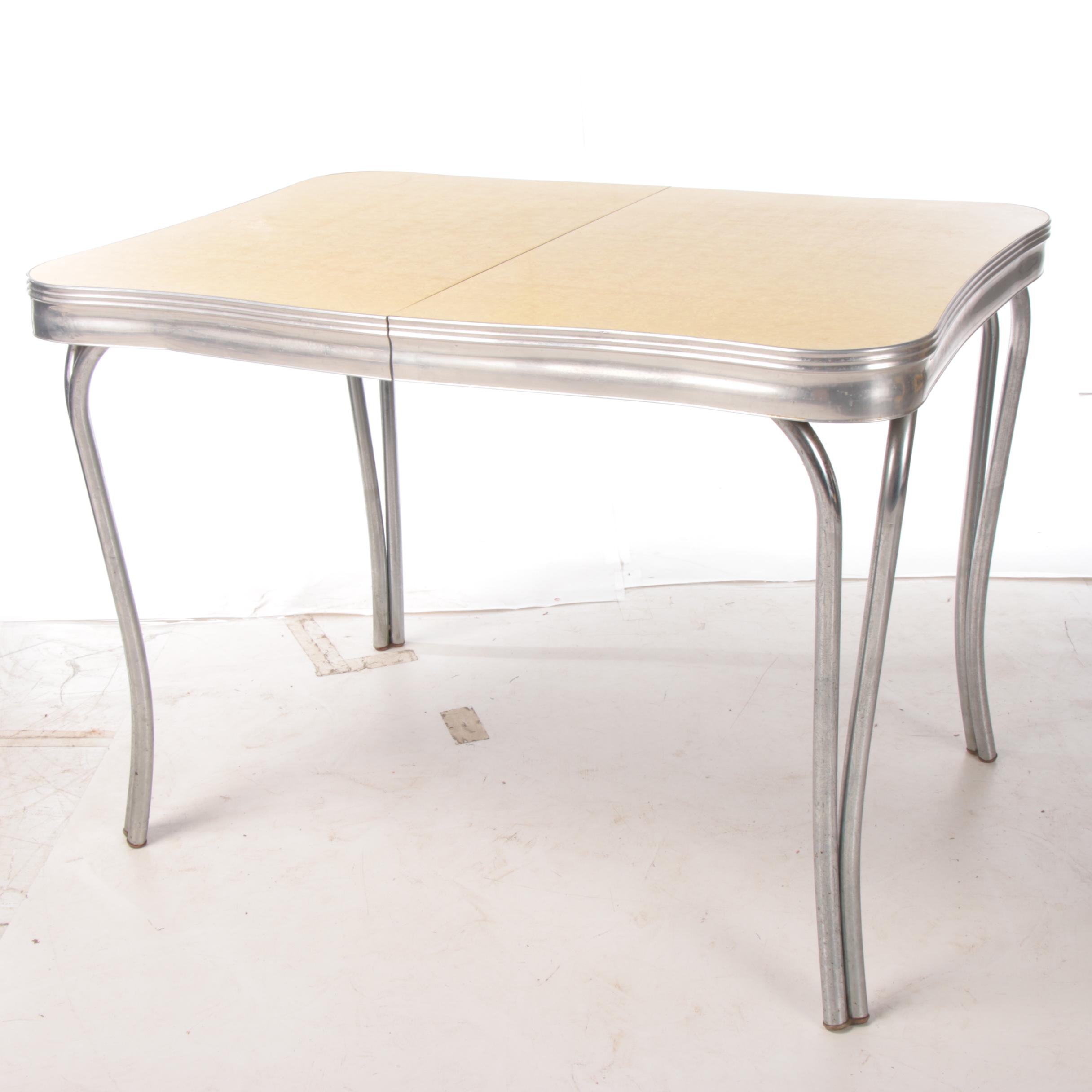 Mid Century Modern Daystrom Metal and Laminate Kitchen Table and Chairs