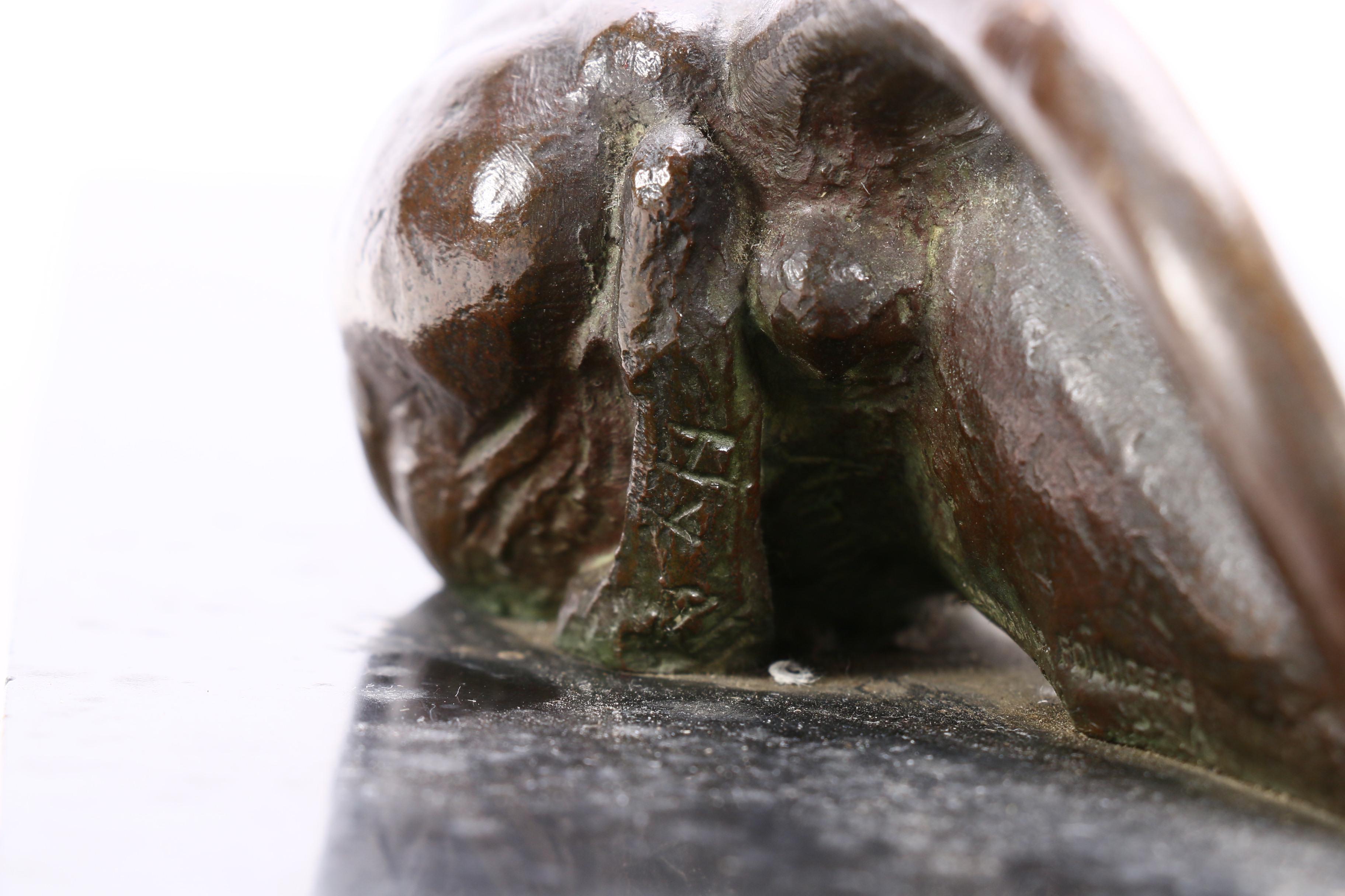 Anna Vaughn Hyatt Huntington Bronze "Yawning Tiger"