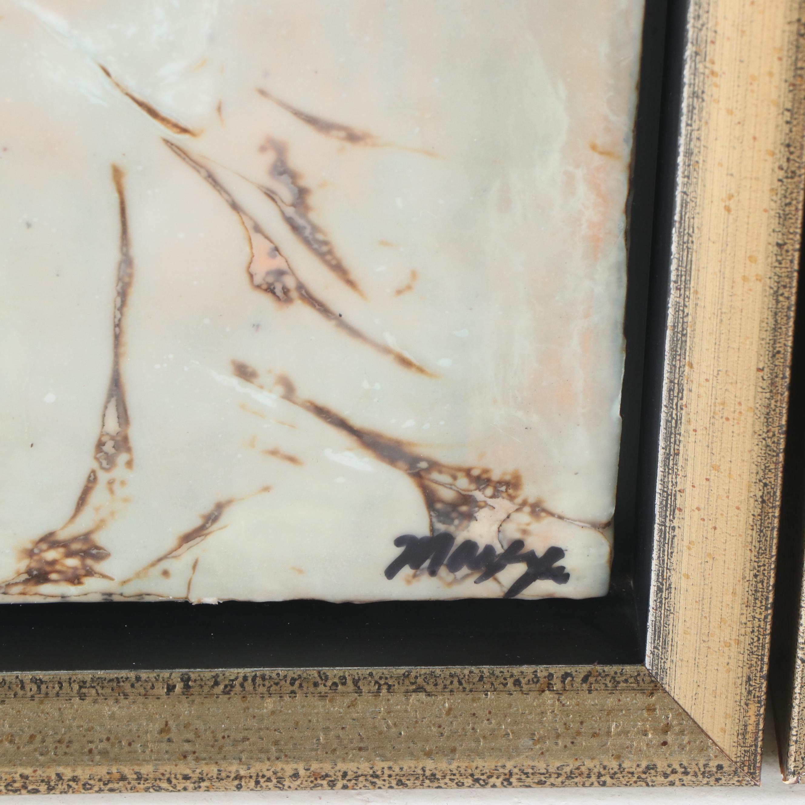 Maxine Mattson-Lawrence Encaustic Paintings "Golden Fern III"