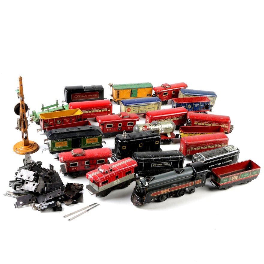 American Flyer Express Baggage and Assorted Train Collection