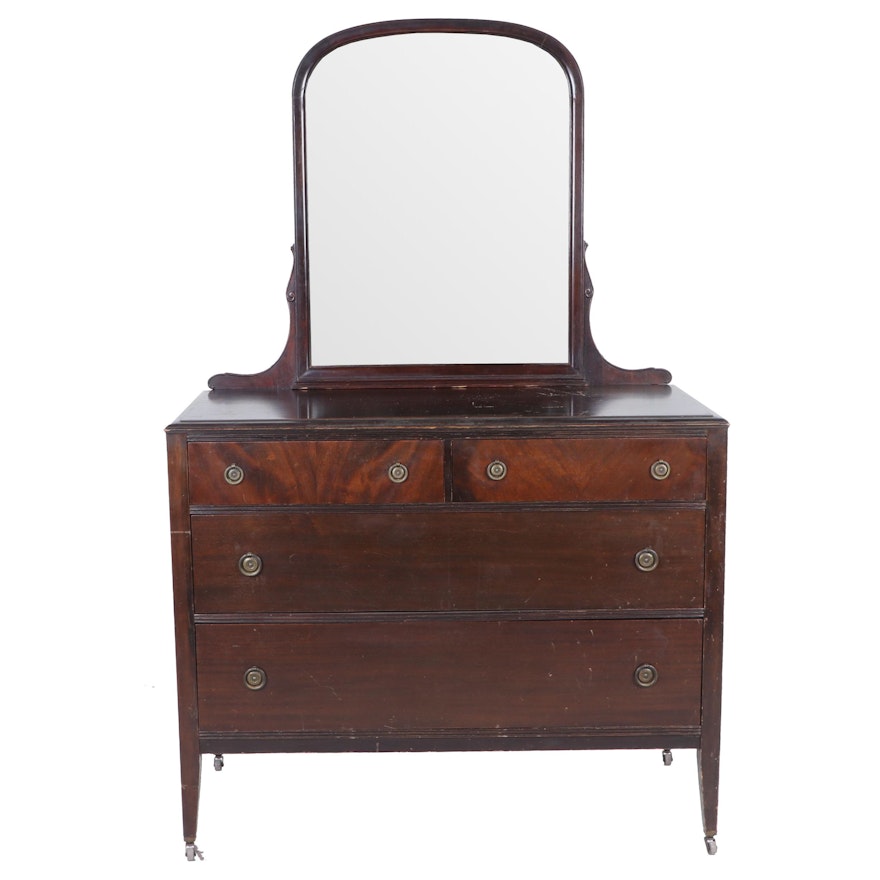 Paine Furniture Company Mahogany Finish Dresser with Mirror, Early 20th Century
