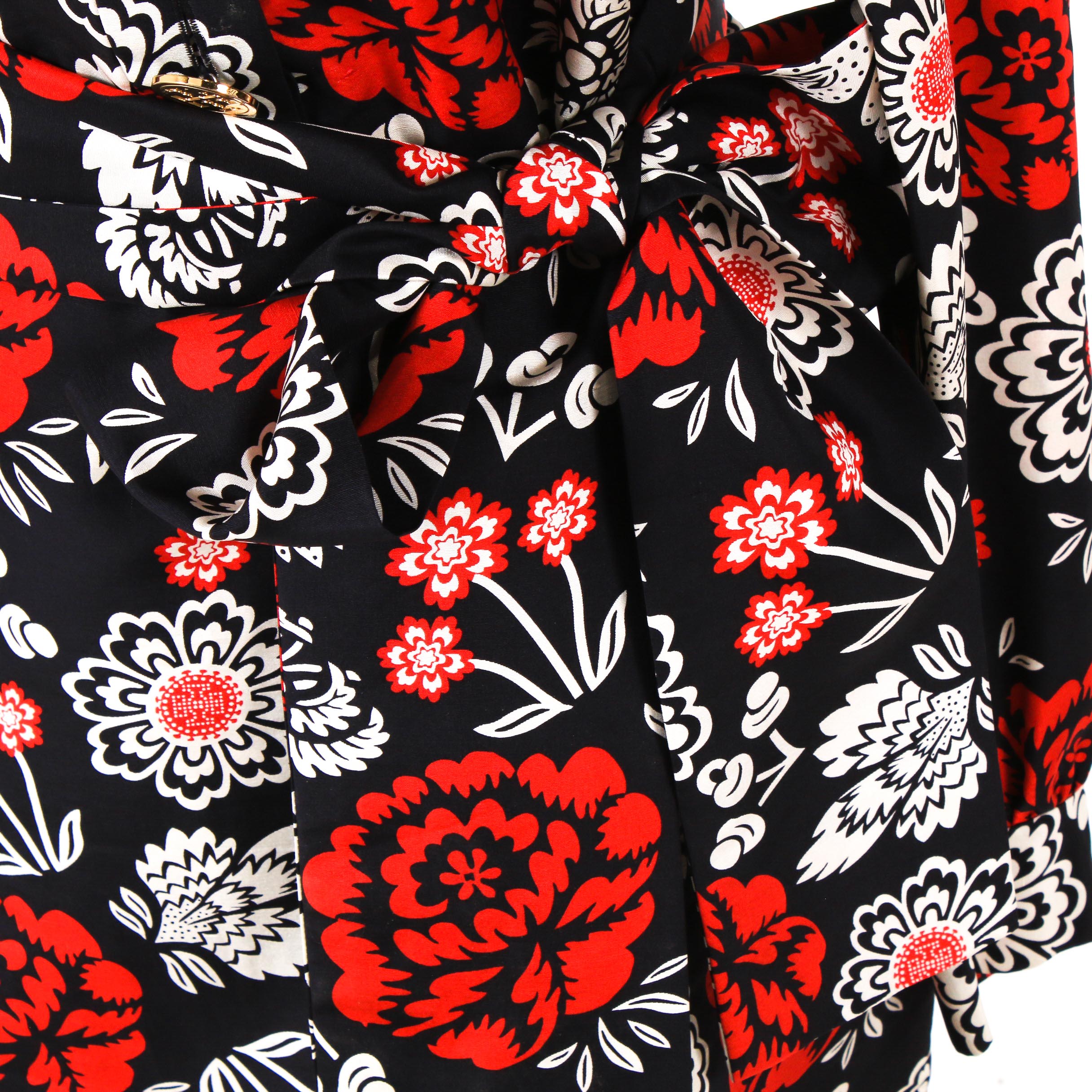 Women's Tory Burch Silk Long Sleeve Floral Shift Dress