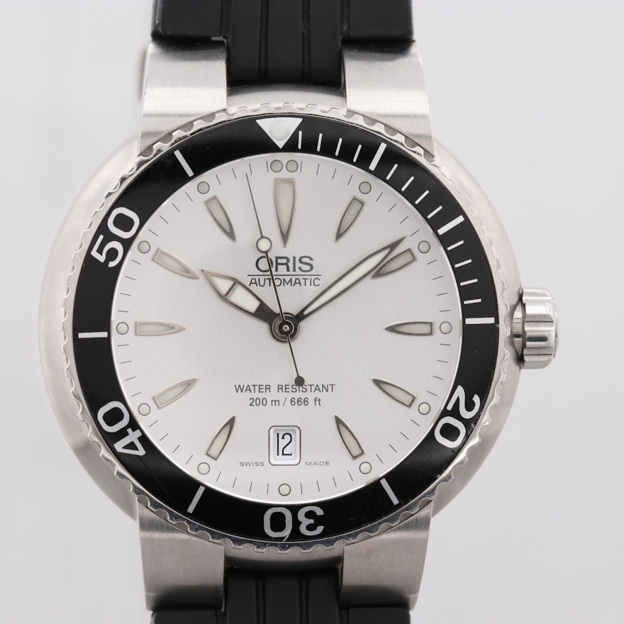 Oris TT1 Divers Date Stainless Steel Automatic Wristwatch