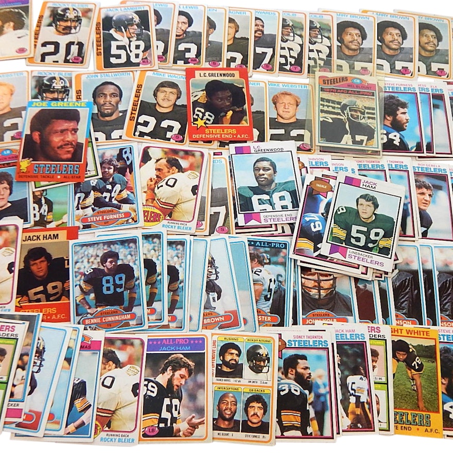 Pittsburgh Steelers Football Card Collection, 1970s to 1980