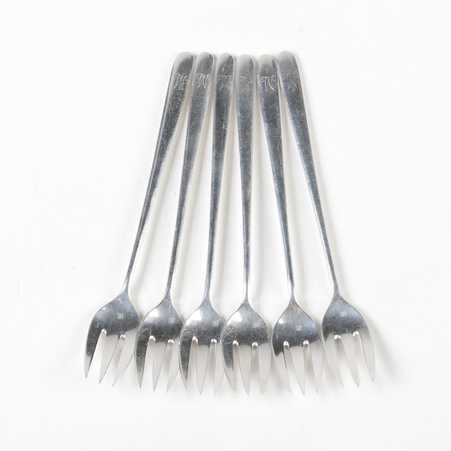 Tiffany & Co. Electroplate Pastry Forks, 20th Century