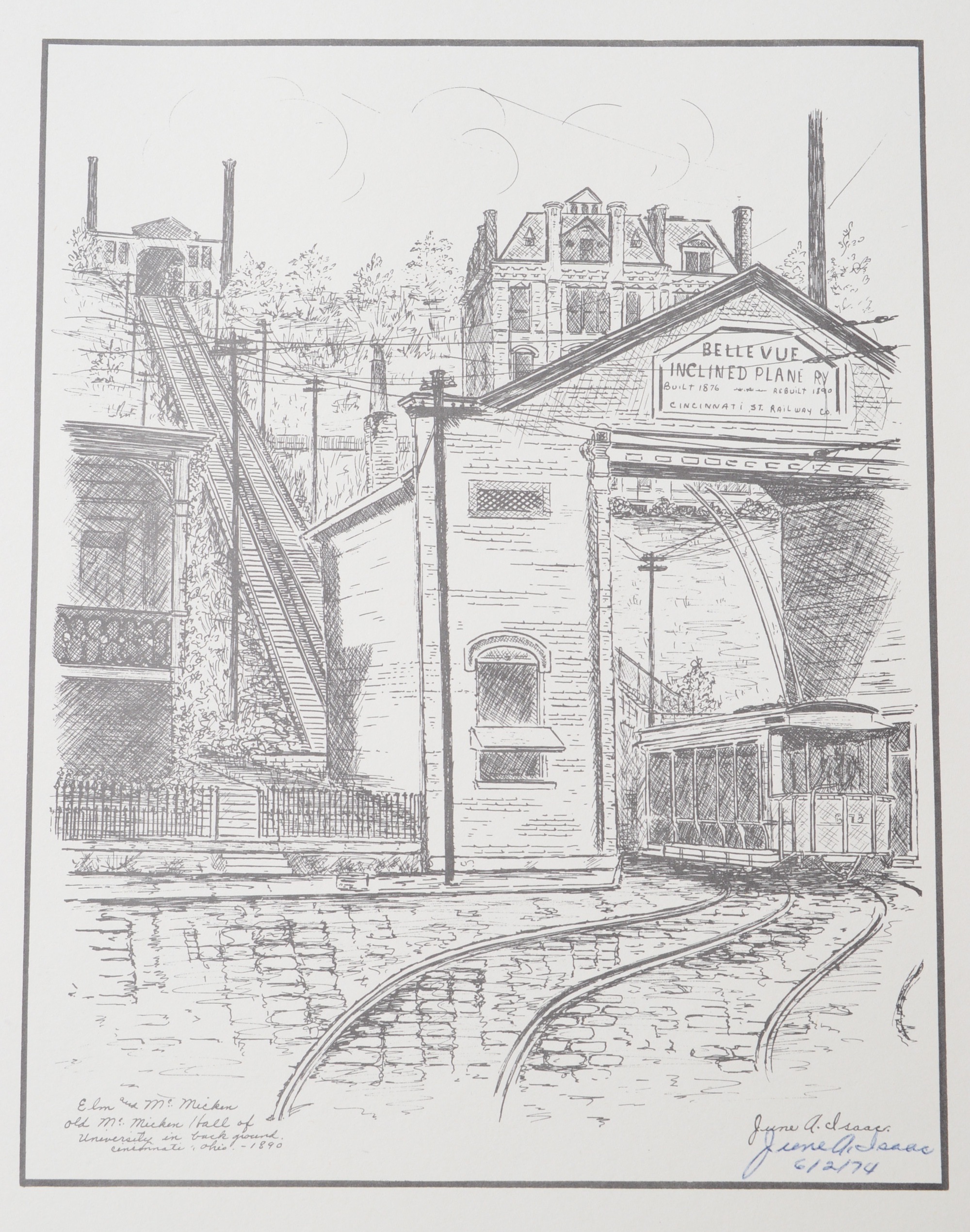 June Isaac Limited Edition Offset Lithographs of Cincinnati, OH