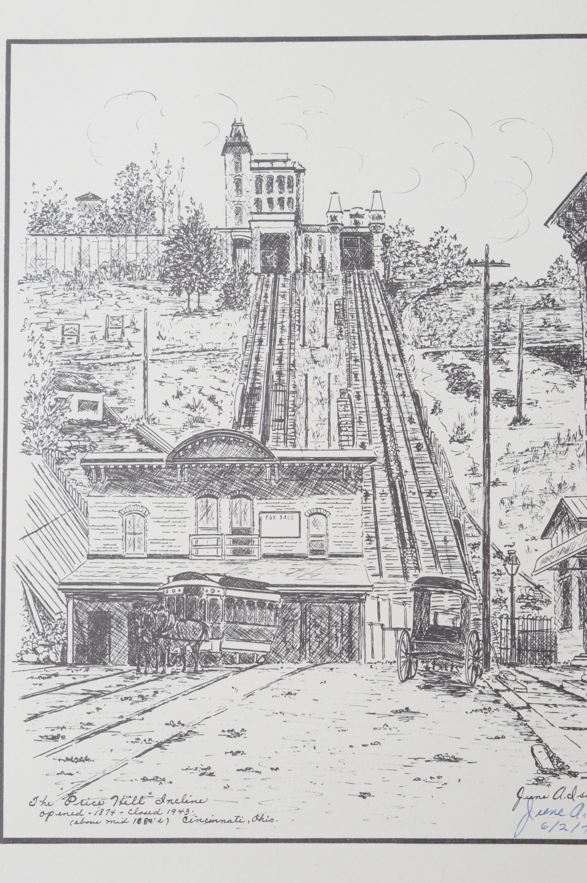 June Isaac Limited Edition Offset Lithographs of Cincinnati, OH