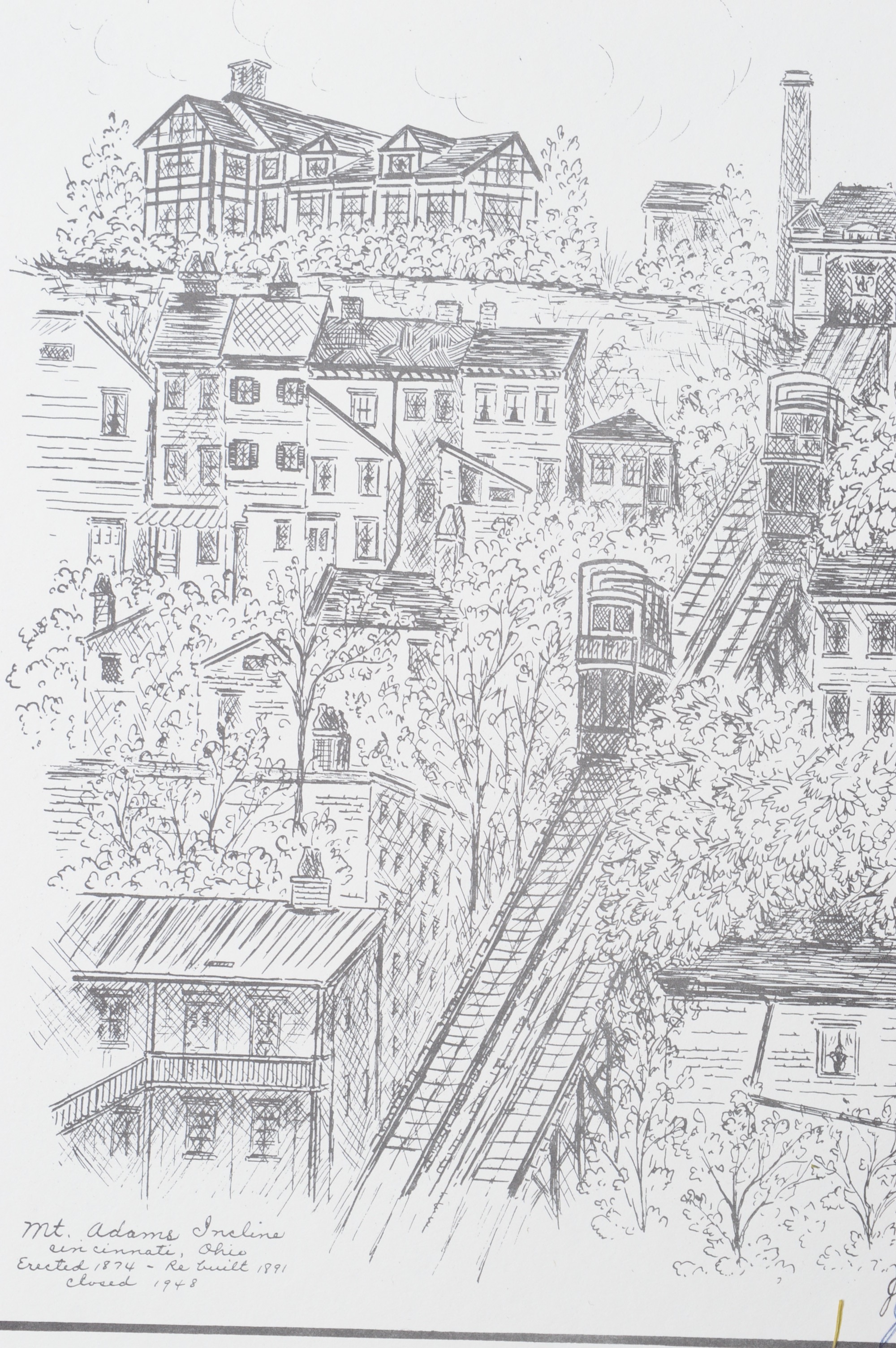 June Isaac Limited Edition Offset Lithographs of Cincinnati, OH