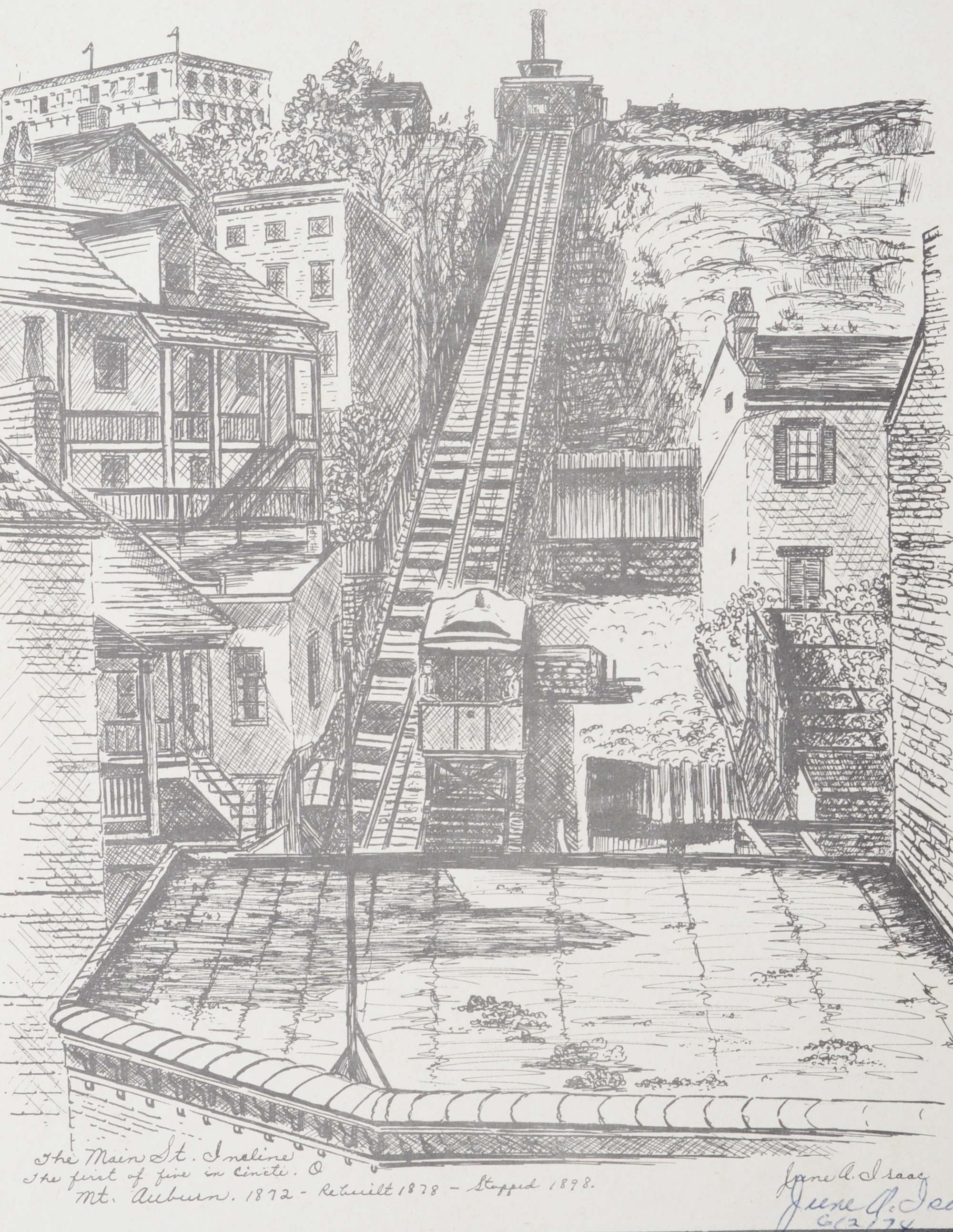 June Isaac Limited Edition Offset Lithographs of Cincinnati, OH