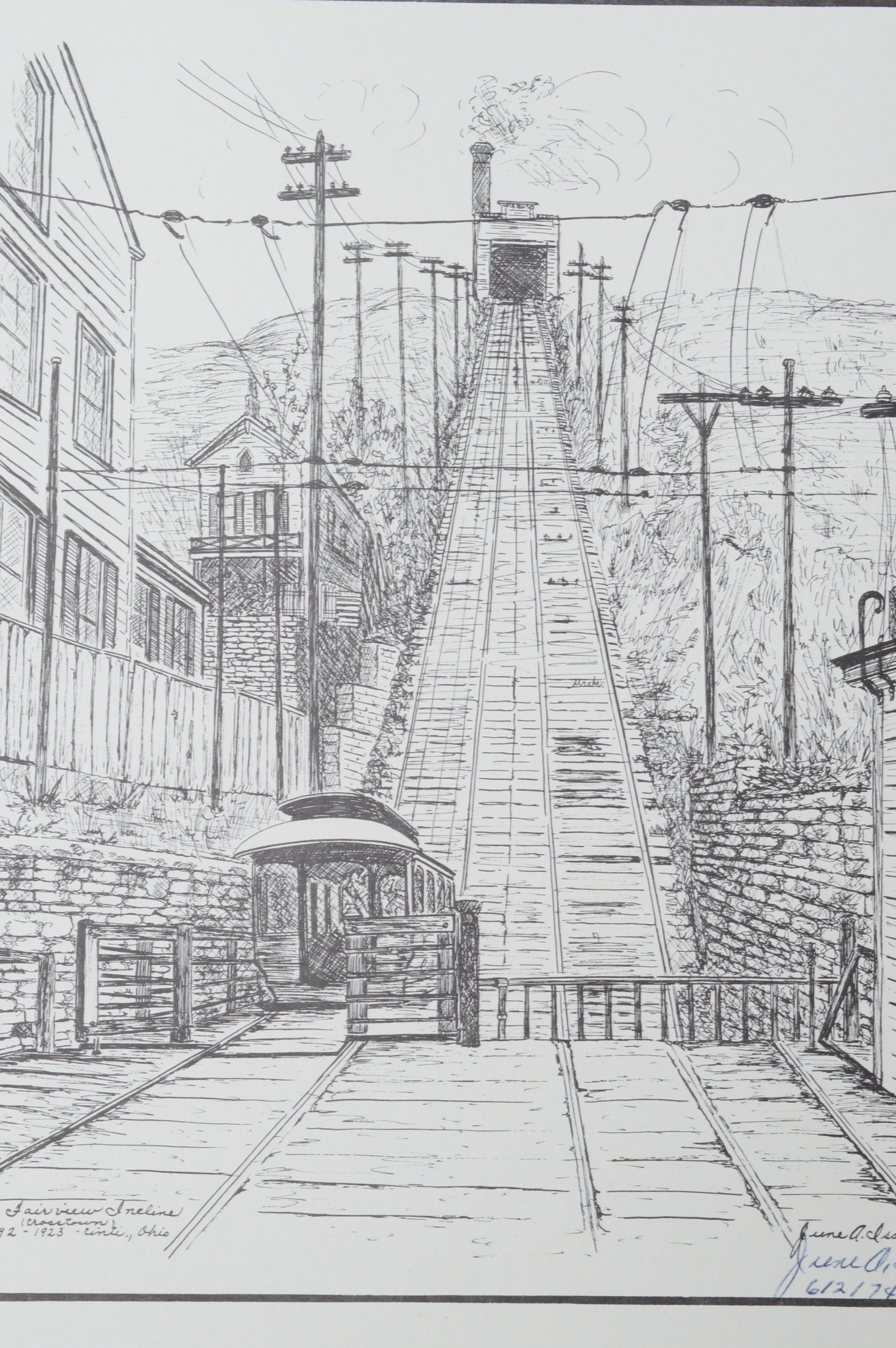 June Isaac Limited Edition Offset Lithographs of Cincinnati, OH