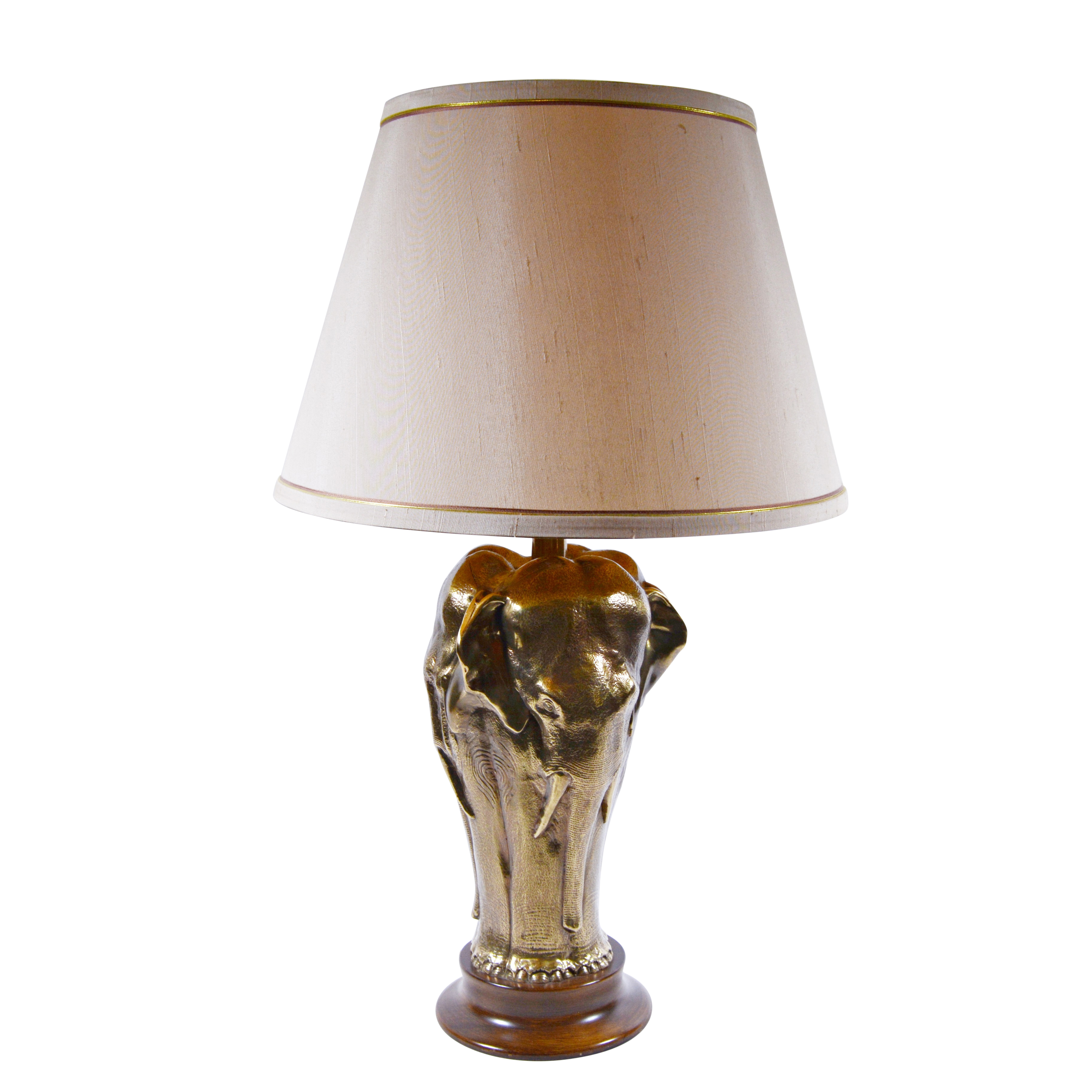 Frederick Cooper Sculptural Brass Elephant Table Lamp