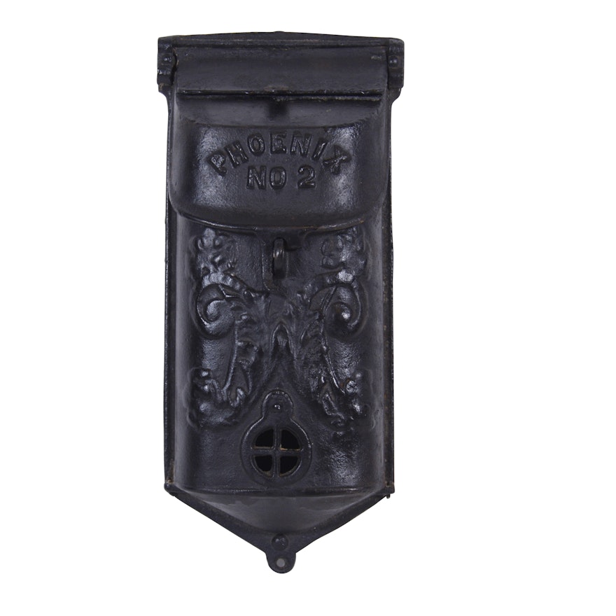 Phoenix No. 2 Cast Iron Letter/Mail Box, Vintage