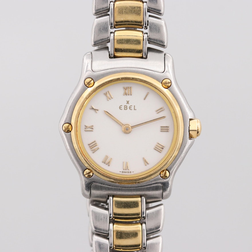 Ebel Sport Classique 18K Gold and Stainless Steel Quartz Wristwatch