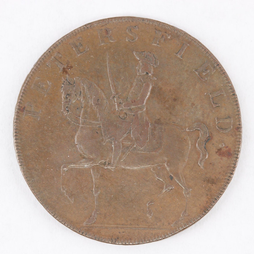 1793 Eames, Holland & Andrews Petersfield, (Hampshire) Conder Halfpenny Token