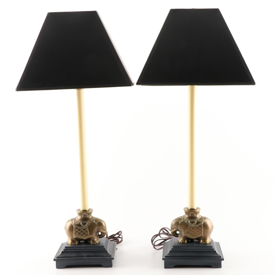 Brass Elephant Table Lamps