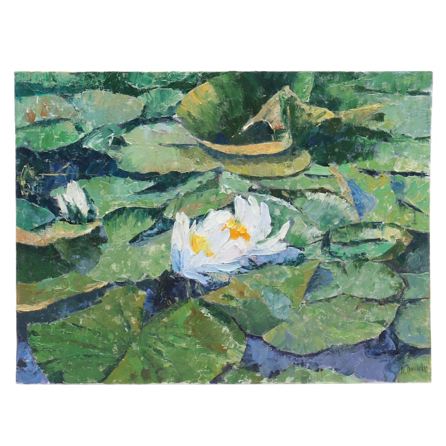 Mario Idkowiak Oil Painting "Lily Pond"