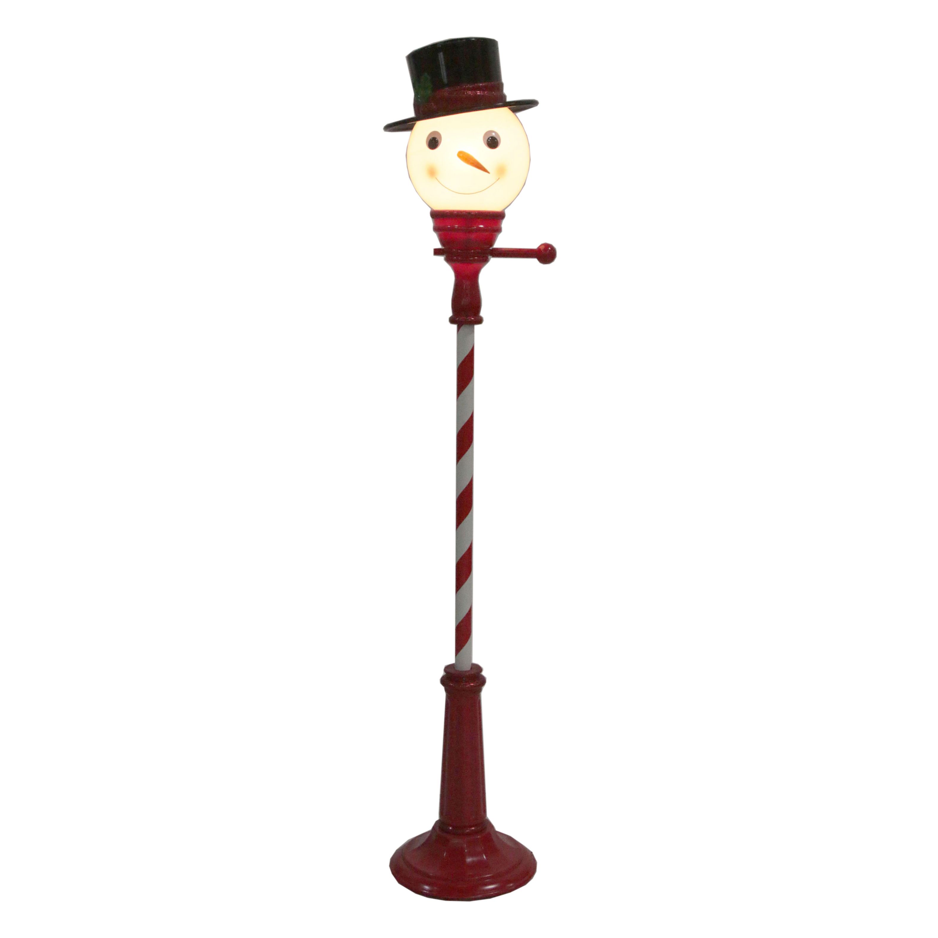 Outdoor Snowman Lamp Post