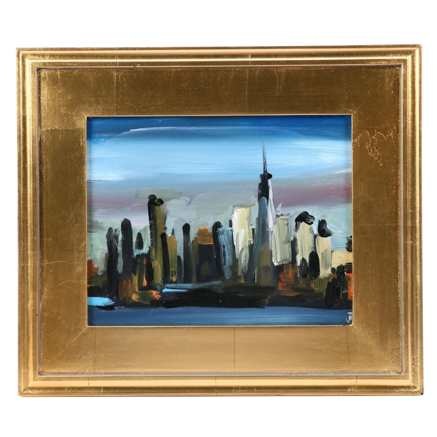 Martin Azari Oil Painting "New York Skyline"