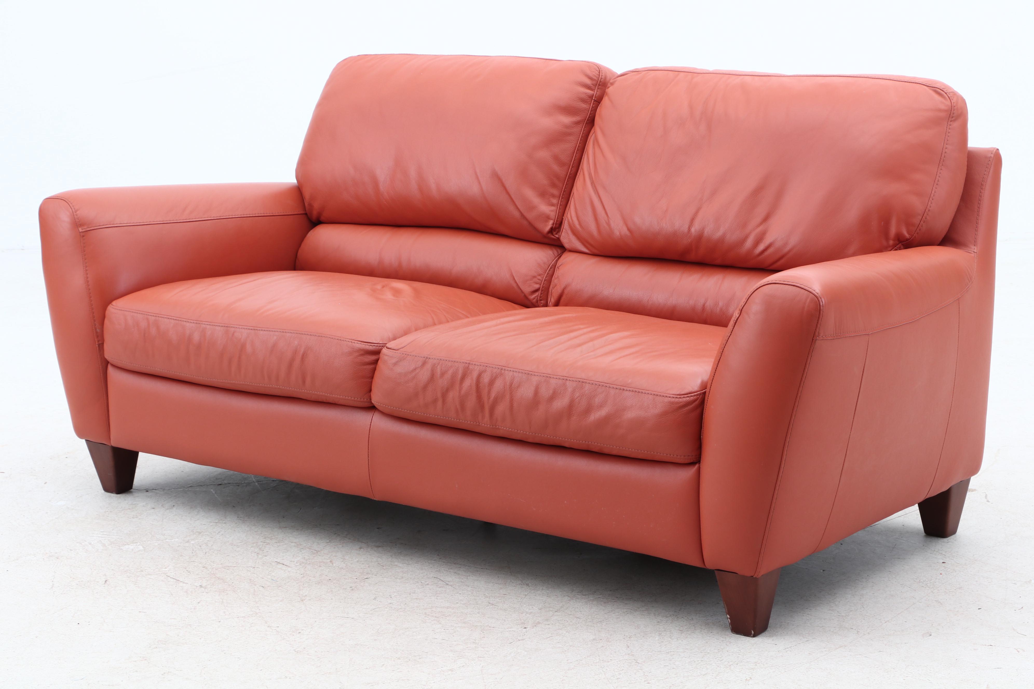 Modernist Leather Sofa by Italsofa Bahia