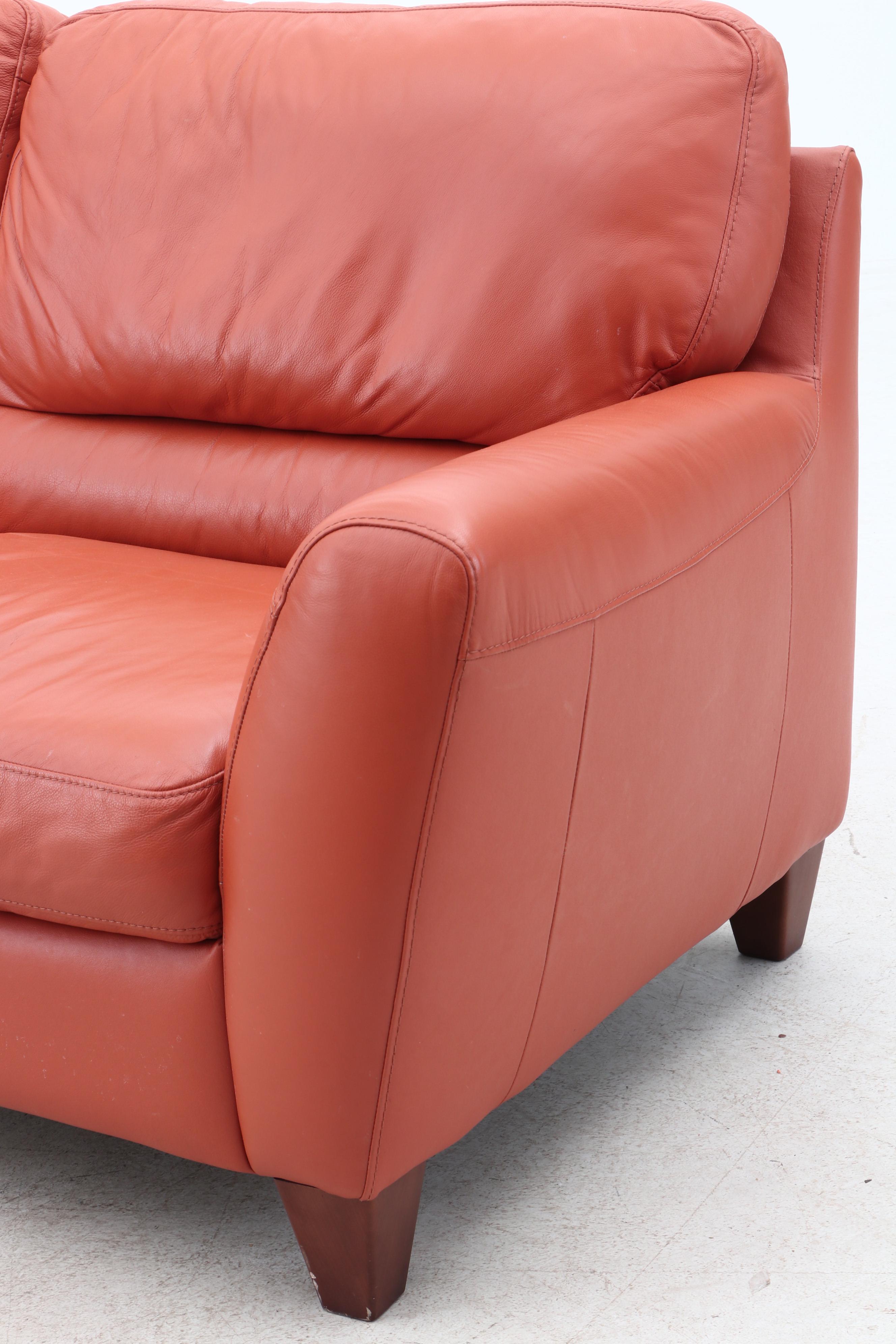 Modernist Leather Sofa by Italsofa Bahia