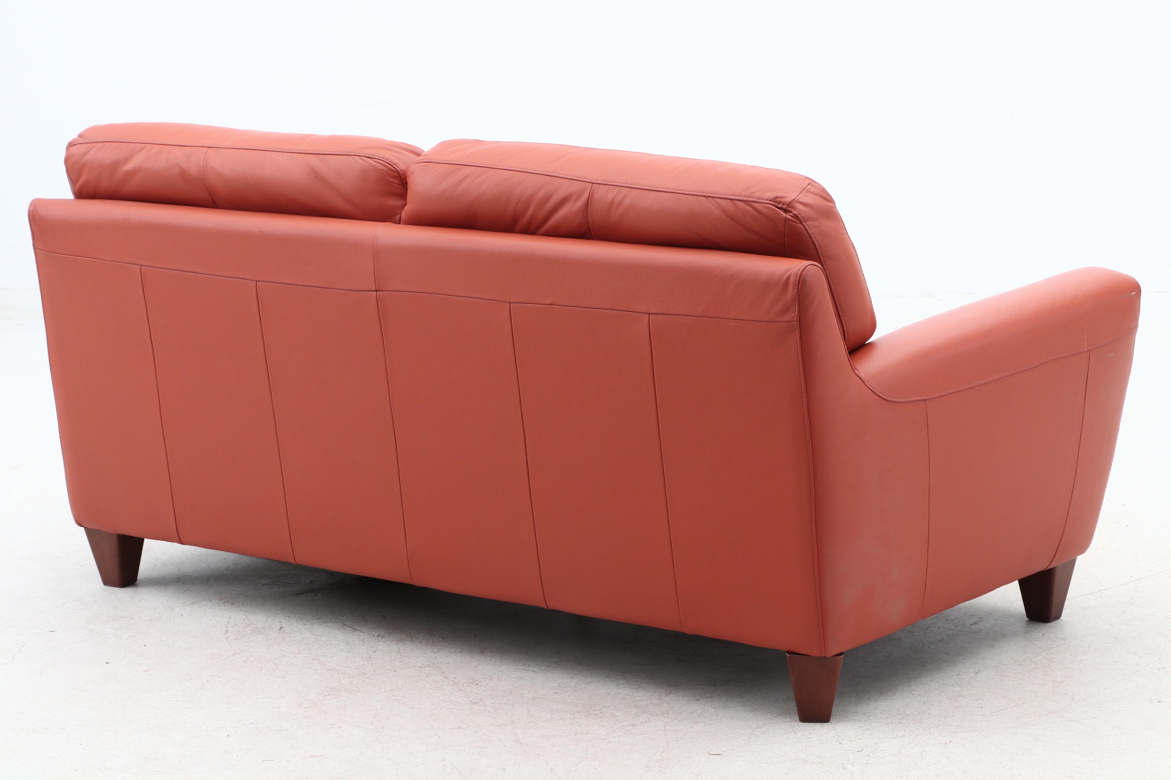 Modernist Leather Sofa by Italsofa Bahia